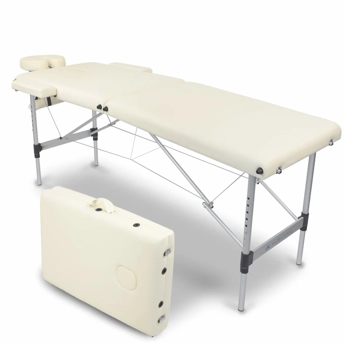 Mobiclinic Camilla de Masaje Plegable CA-01 Light Aluminio y Polipiel 186x60 cm Altura Regulable