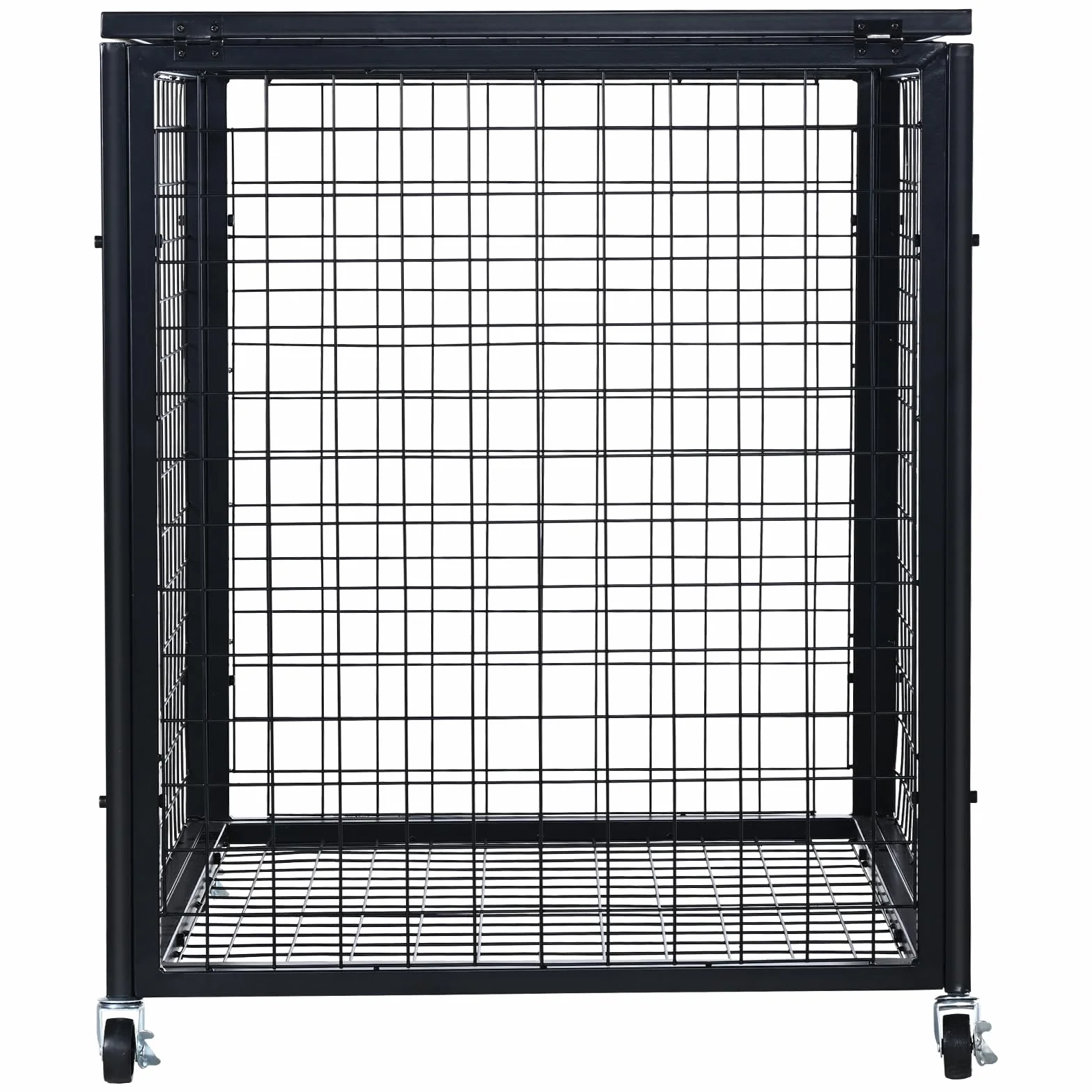 VEVOR Carro de Bolas con Cerradura 85x67,5x82,5 cm Jaula Móvil de Almacenamiento de Bolas con 4 Ruedas de Acero y Frenos Organizador para Equipo Deportivo Gimnasio Escuela Garaje Interior Exterior