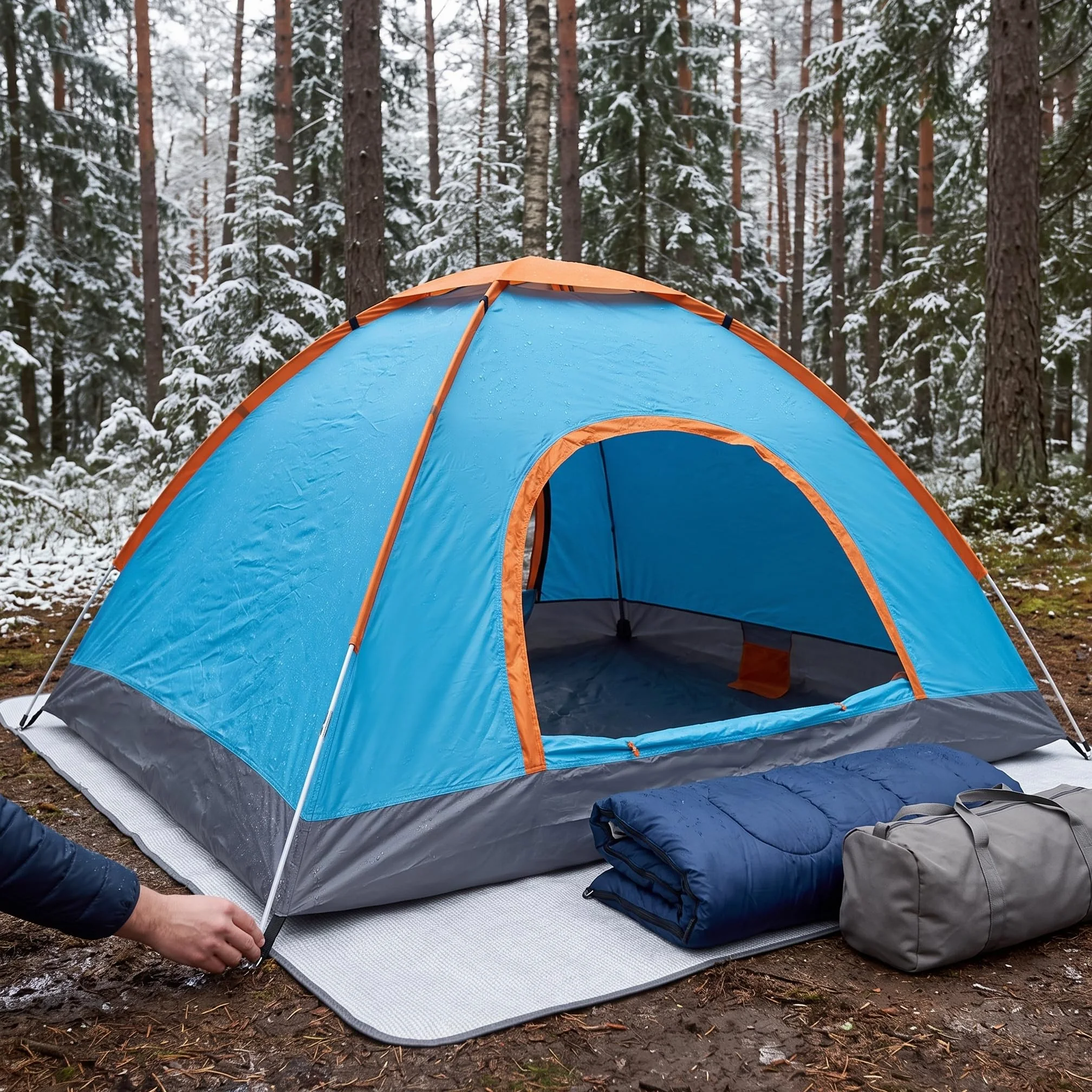 Tienda Campaña Instantánea Automática para Camping Familiar, Impermeable con Mosquitera