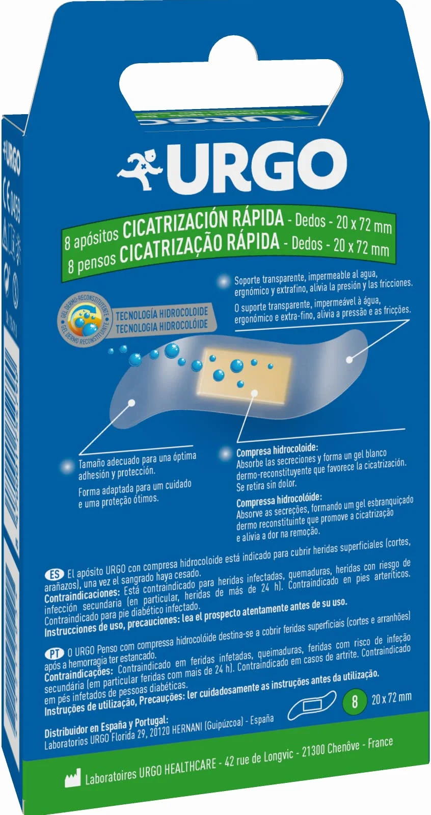 Urgo Cicatrización Rápida Apósitos Hidrocoloides Caja 8