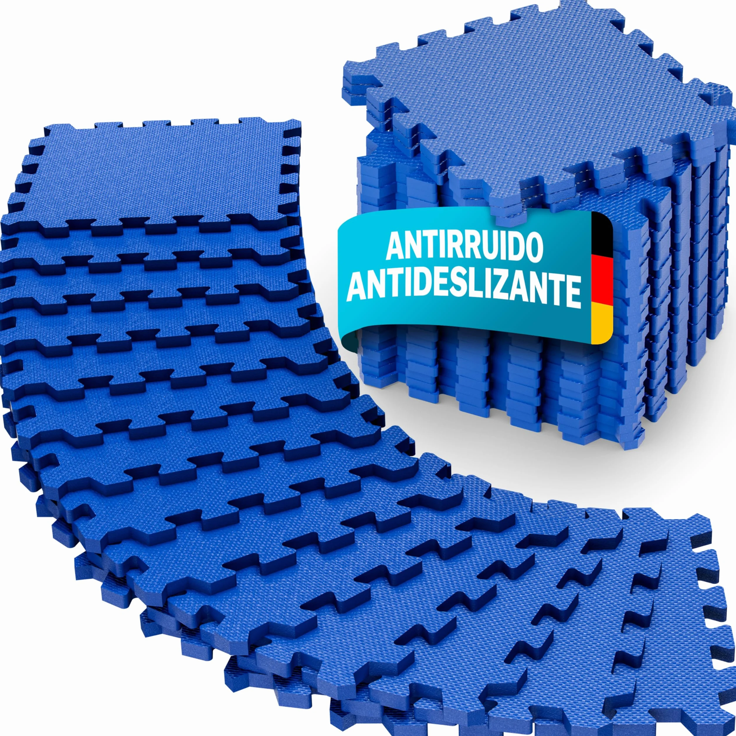 MONZANA® Esterillas Fitness Puzzle Goma EVA 45x45cm 3,24m² Azul