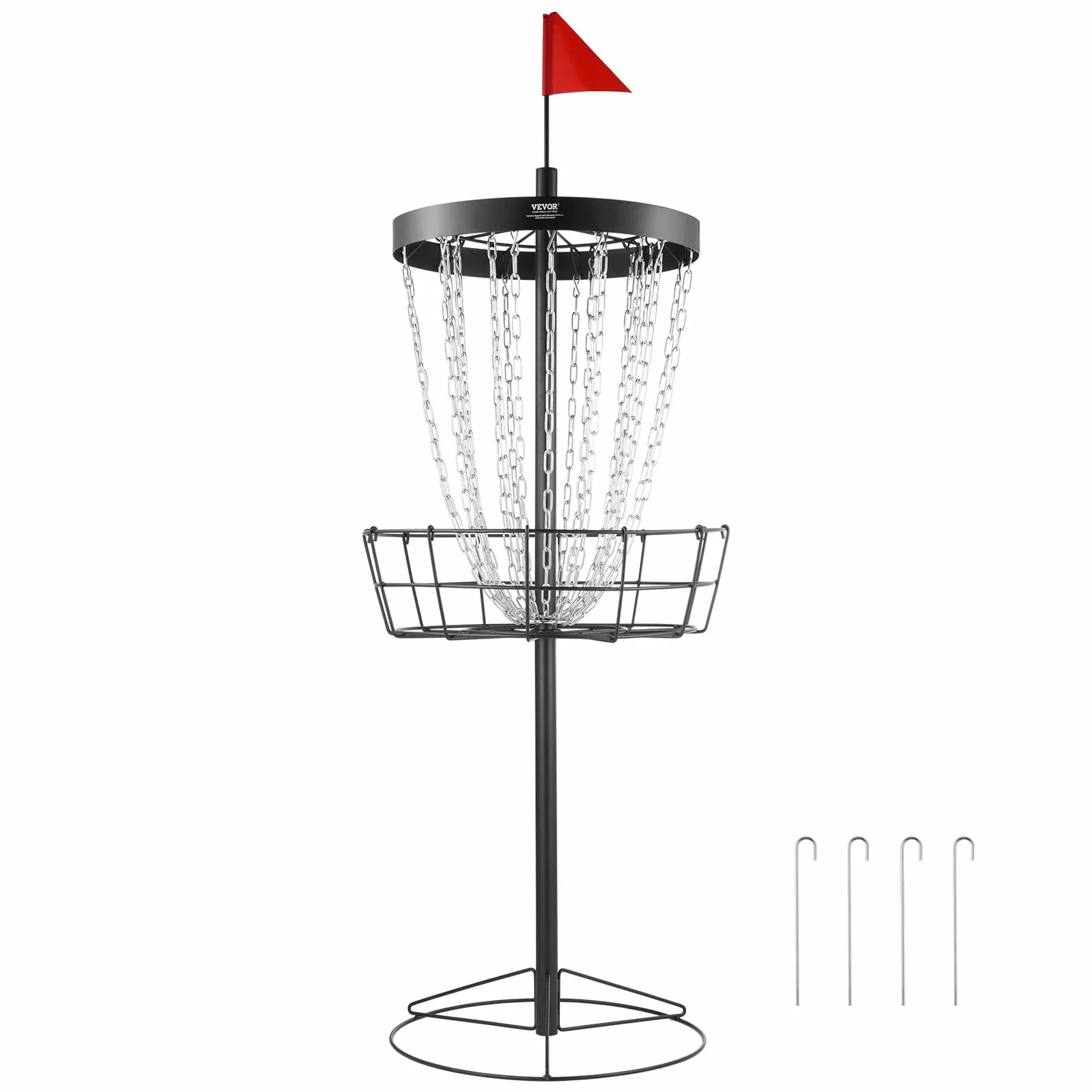 VEVOR Canasta de Golf con Disco de Cadenas Objetivo Portátil para Interiores y Exteriores, Negro