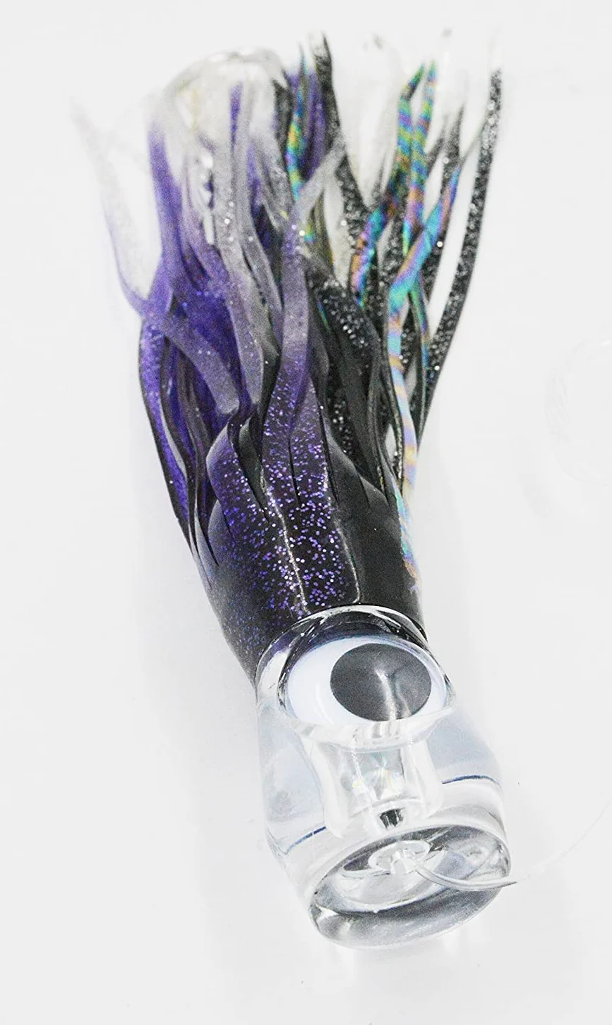 Señuelo de pesca Set de 6 Trolling Agua salada Señuelos falda: 9 Inch Rigged señuelos y negro bolsa incluido. Catch cualquier depredadores peces en el océano, delfín, atún, y Wahoo.
