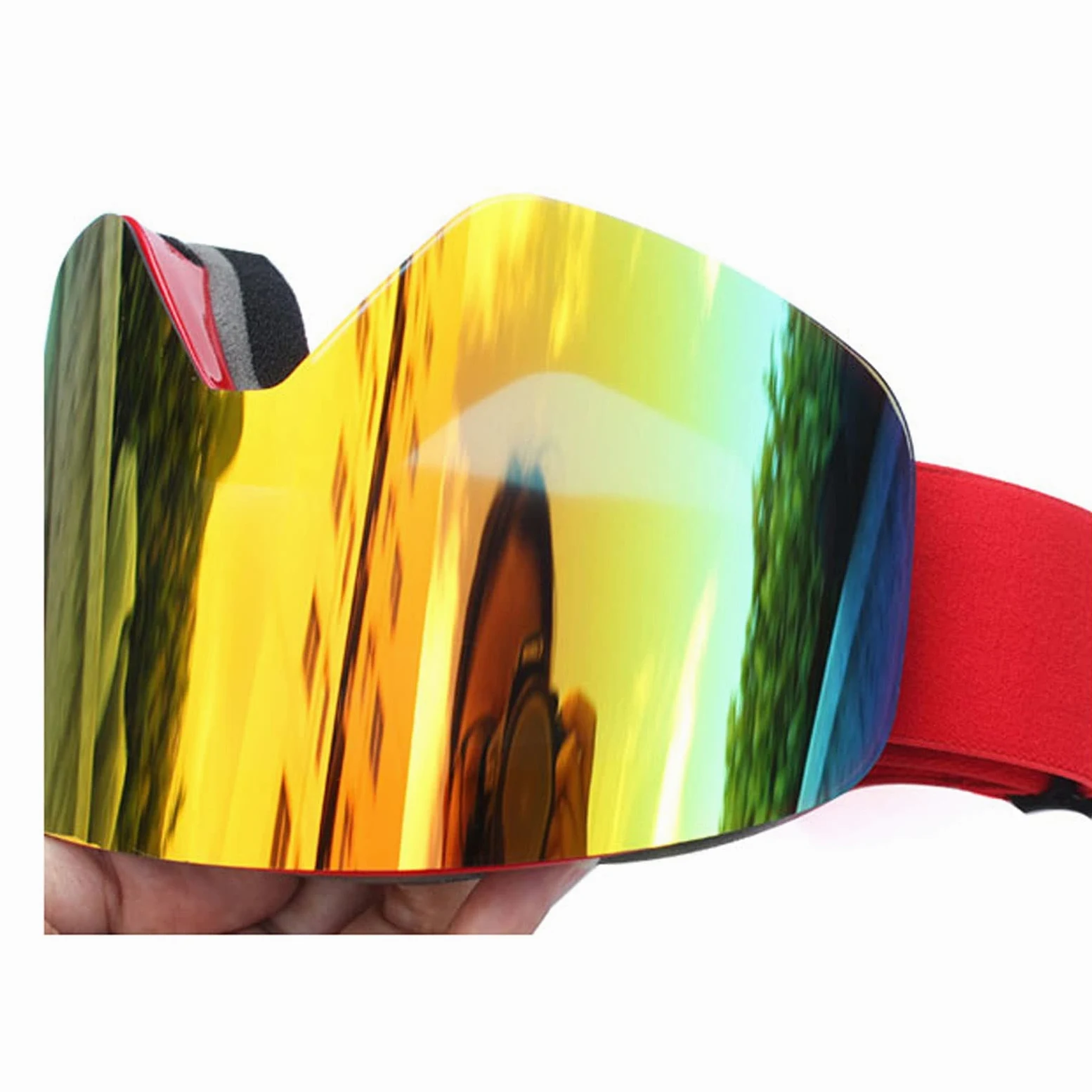 DieffematicHXJ Gafas Esqui Hombre Gafas de esquí magnético Doble Capa Lente polarizada Esquí Anti-Niebla Snowboard Gafas Hombres Mujeres Gafas Gafas Eyewear (Color : Red)