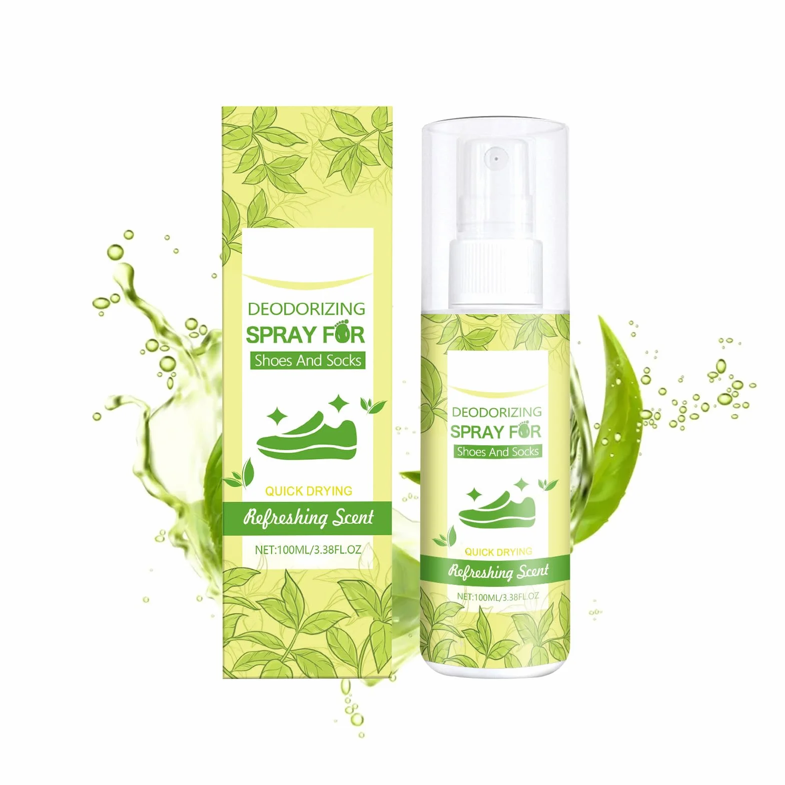 Spray desodorante para zapatos eliminador de olores fórmula vegetal