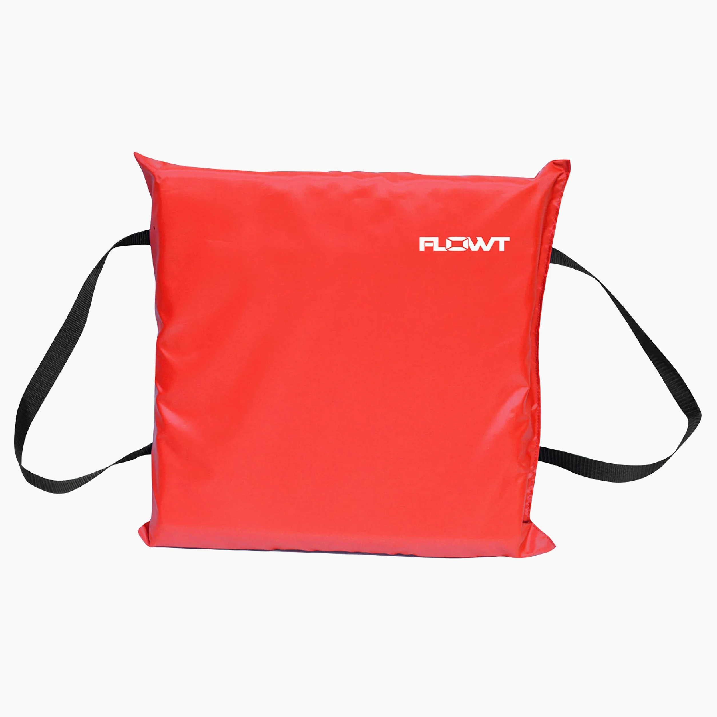 Flowt 40102 - Cojín de espuma de flotación lanzable tipo IV aprobado por la USCG | Cojín para bote | Dispositivo de seguridad para cojín de bote lanzable | 16 x 15 x 2.5 pulgadas (rojo)