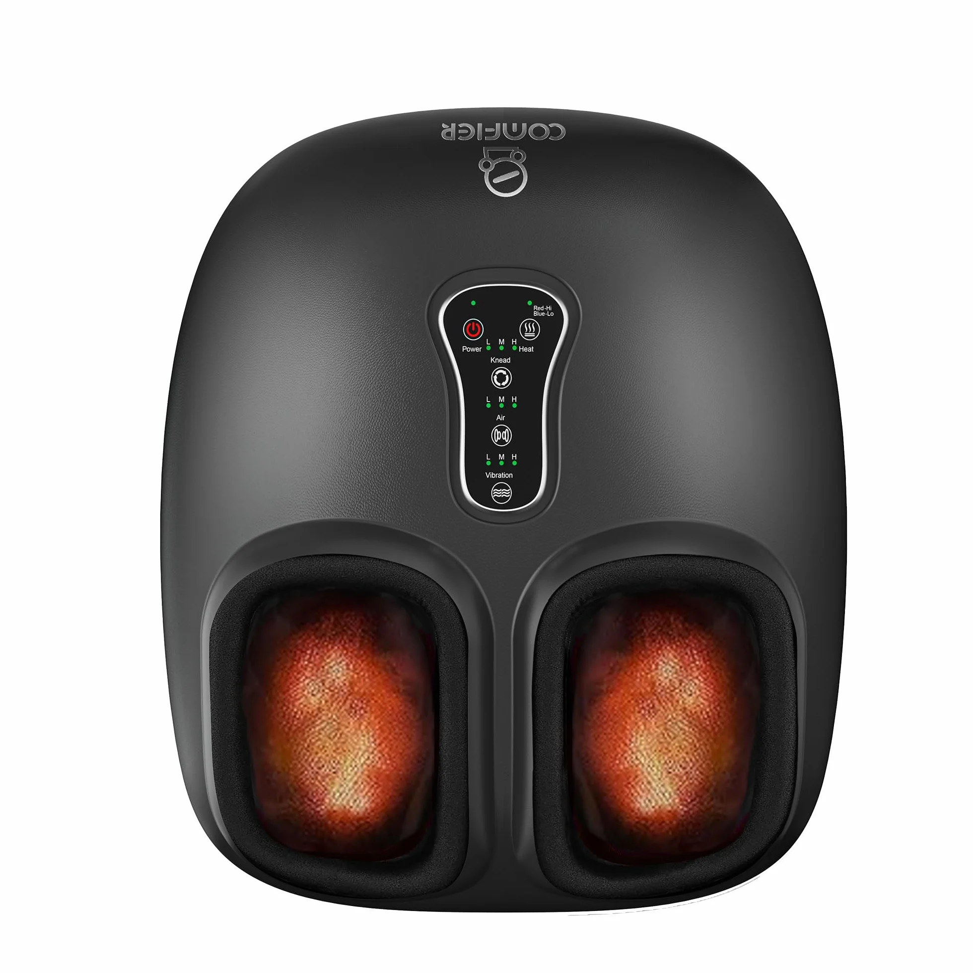 Comfier Shiatsu Masajeador Eléctrico de Pies con Calor, Rodillos y Compresión de Aire