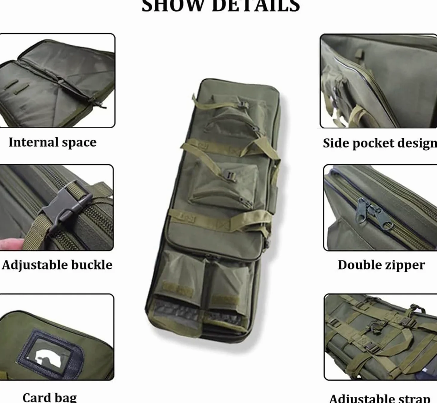 Bolsa para Rifle, Funda para Armas Largas, Airsoft Funda Escopeta Porta Caza Almacenar O Transportar Rifles 600D Tela Oxford Impermeable Bolsa Táctica De Escopeta C,118cm