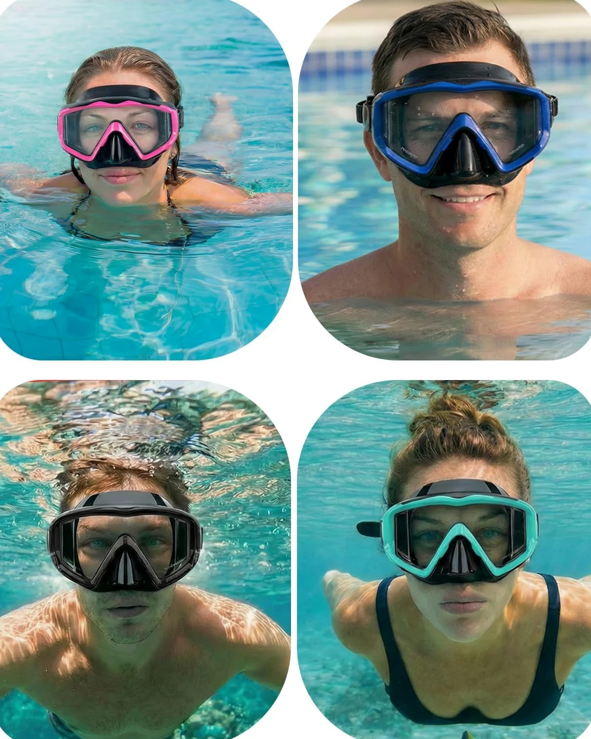 Máscara de buceo antivaho para natación, máscara de esnórquel adecuada para adultos, buceo, natación, esnórquel, máscaras