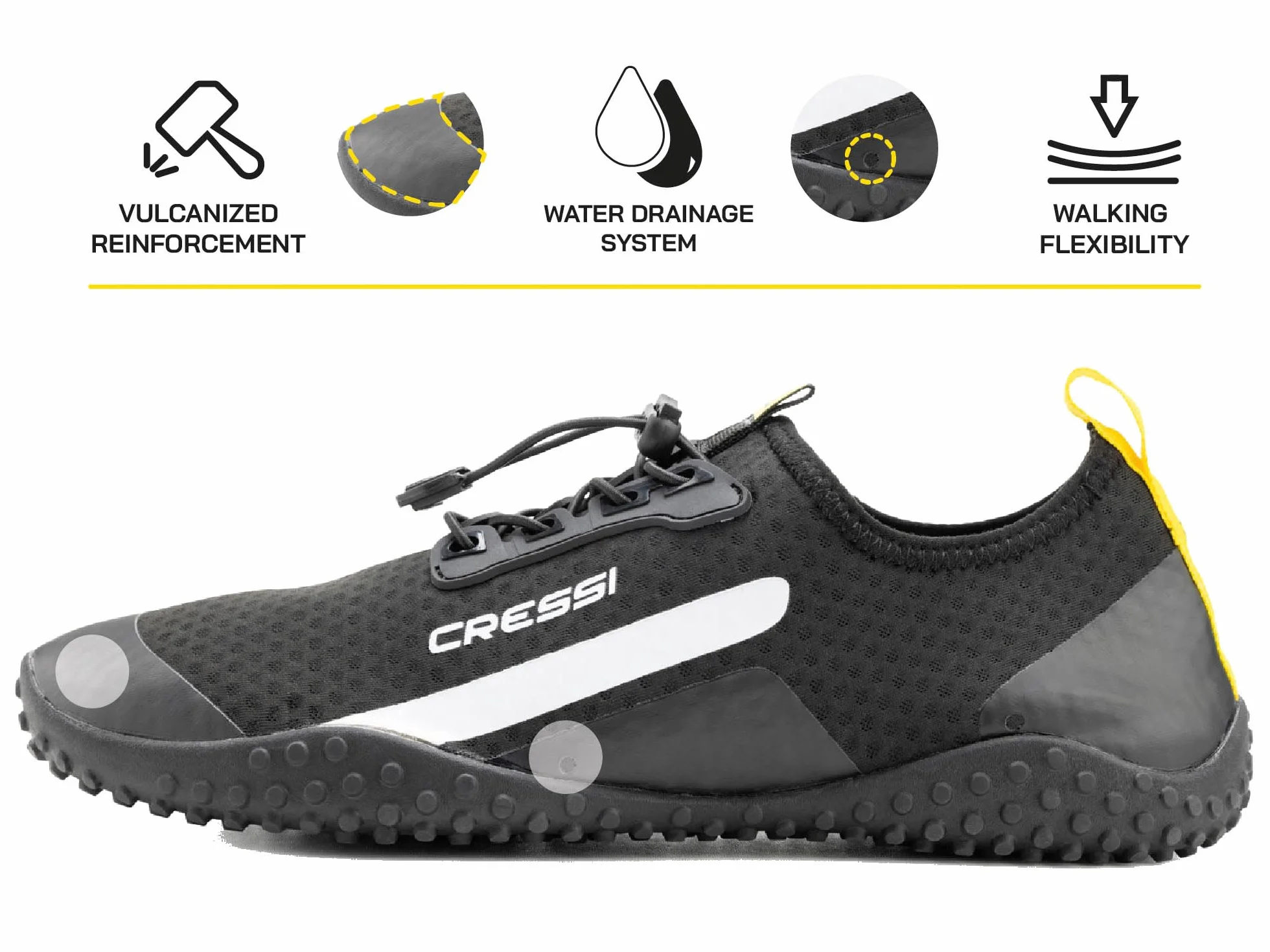 CRESSI Sonar Shoes - Escarpines de Agua Unisex Adulto en Tejido Microperforado