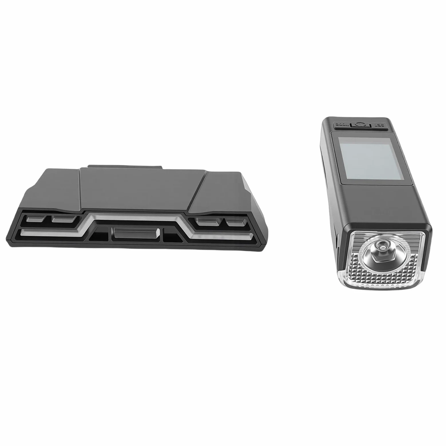 Generic Luz de Bicicleta Multifuncional, Chip GPS Sensible Posición Precisa Luz de Pantalla de 3,26 Pulgadas Altavoz de Computadora Luces de Bicicleta Recargables con Luces