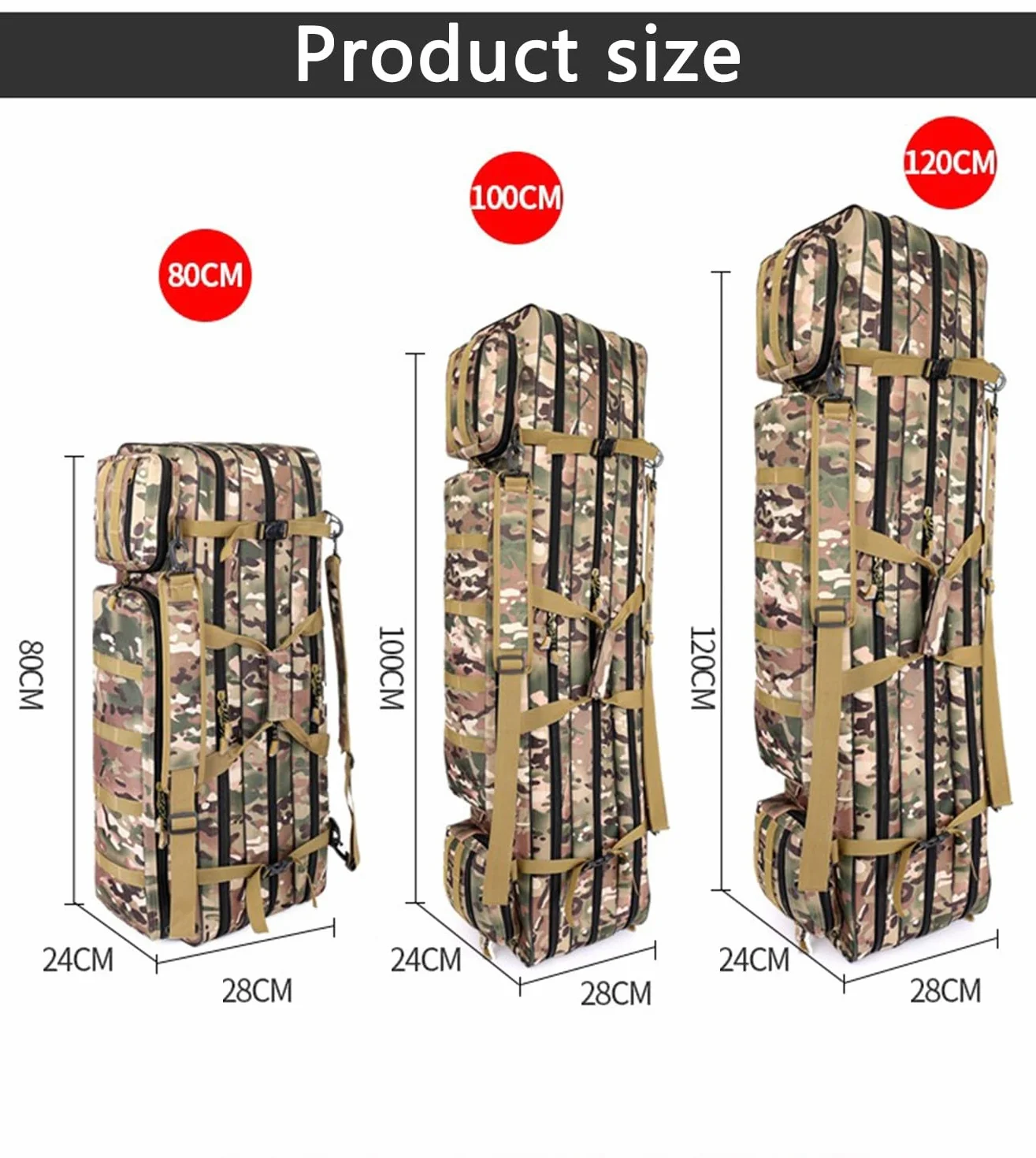 Bolsa de Transporte para Pistola, Bolsas para Rifle para Campo de Tiro, Bolsa Larga para Pistola, Mochila para Rifle táctico, Bolsa para Rifle Deportivo A,120cm
