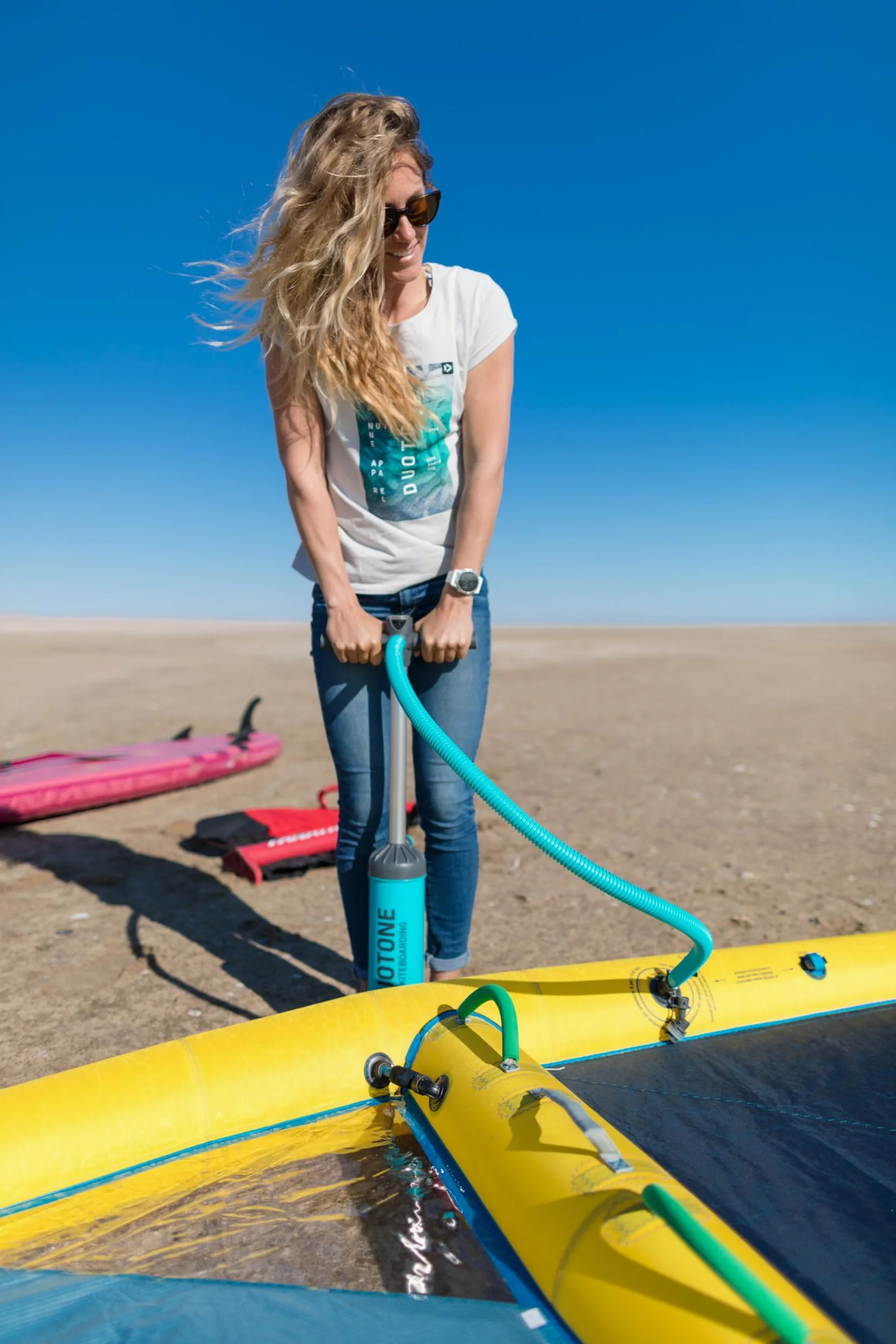 BRUNELLI 10.8 Windsurf Woven Double Layer iSUP Board inflable Stand Up Paddle iRIG L Surf Sail White Set