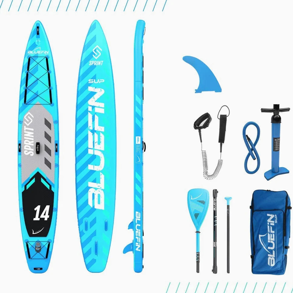 Bluefin Sup 14′ Sprint Carbon Stand Up Paddle Board Kit