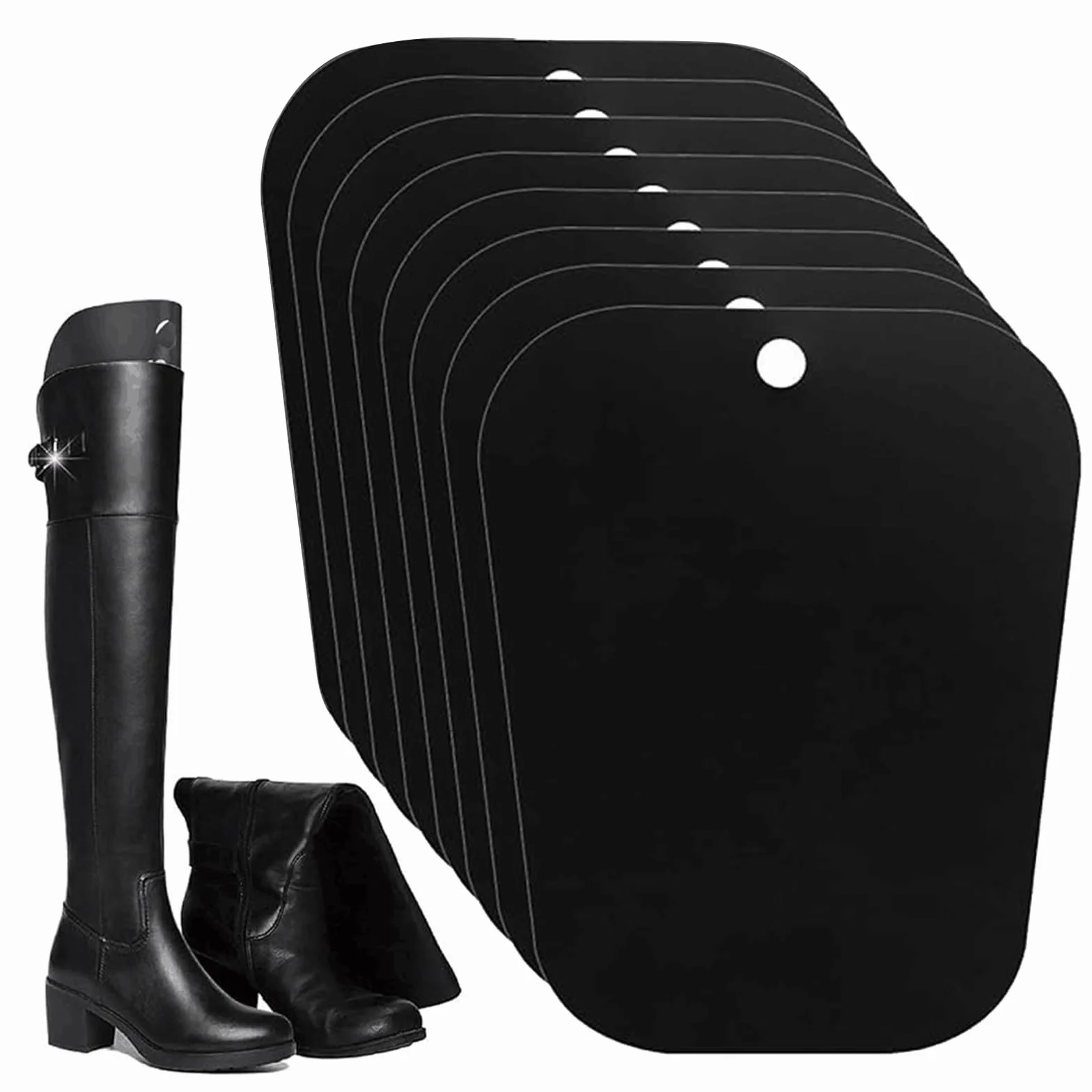 Insertos de Formas de Botas, Moldeadores de Plástico para Botas Altas, Soporte de Bota, 4 Pares Negro