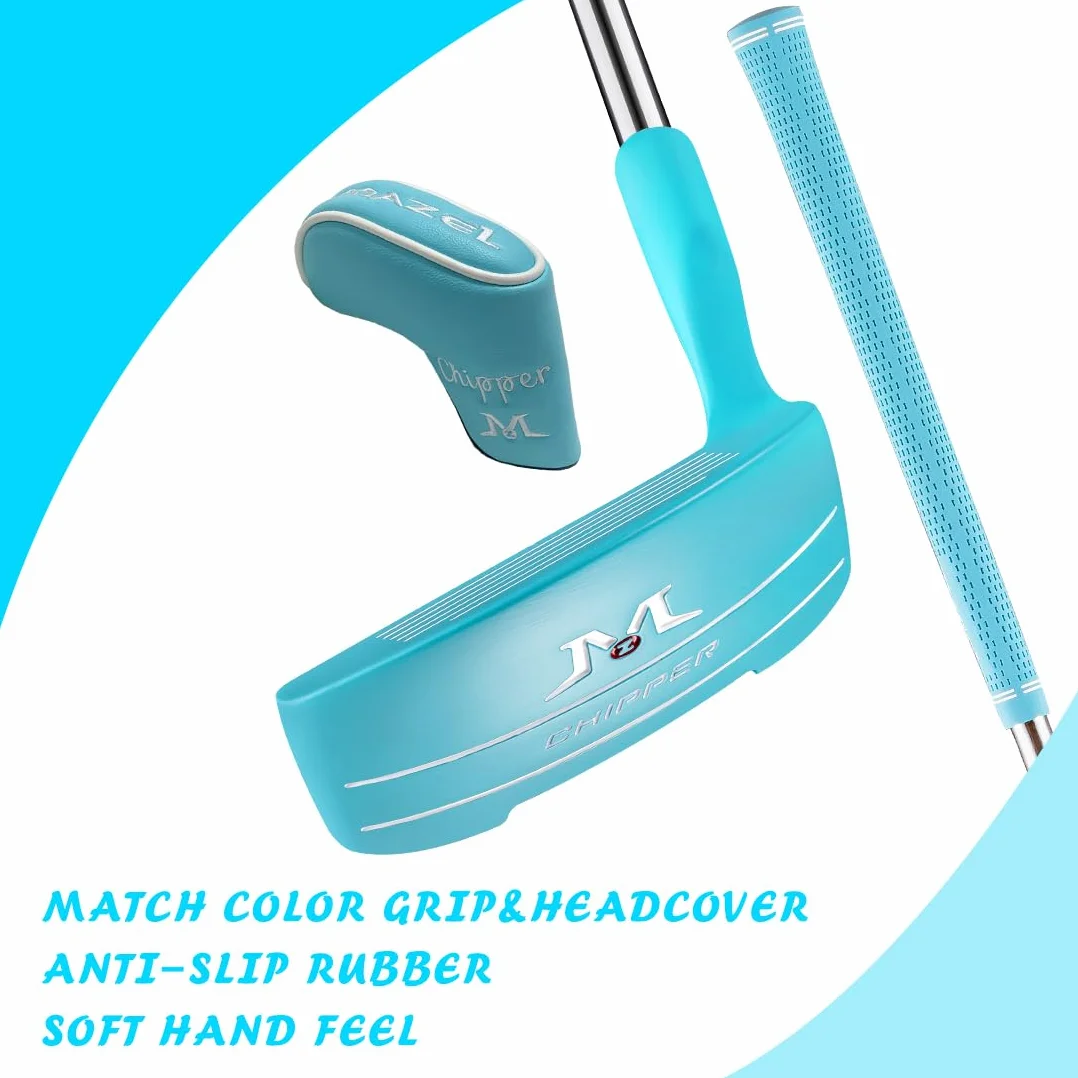 MAZEL Chipper Golf Club de golf de 36/45 grados para hombres y mujeres, mano derecha, mejora tu juego corto (azul mano derecha, derecha, 45 grados)