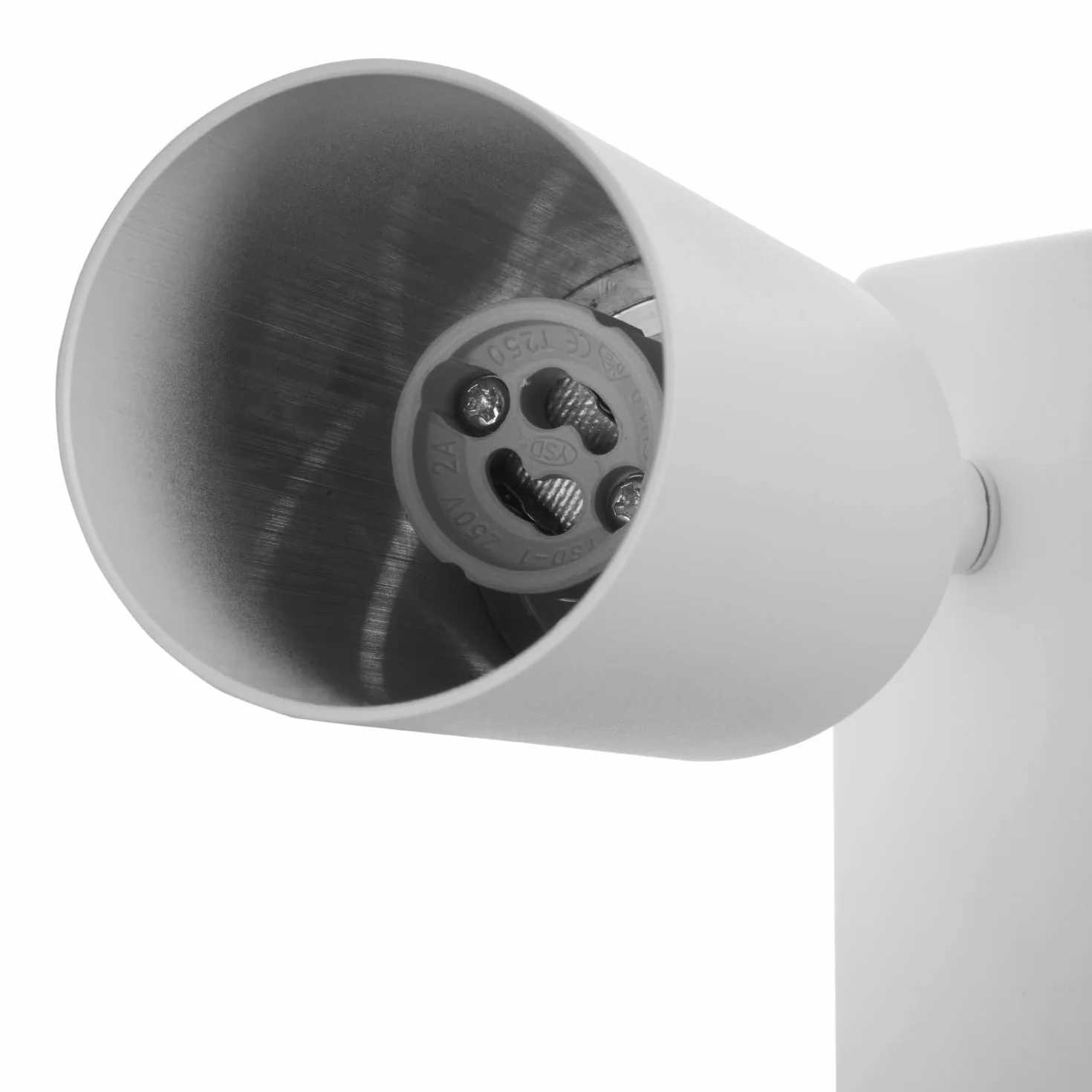 Maclean MCE369 Aplique de Pared GU10 con Interruptor 40W 7W Blanco 2 Unidades 55x100 mm