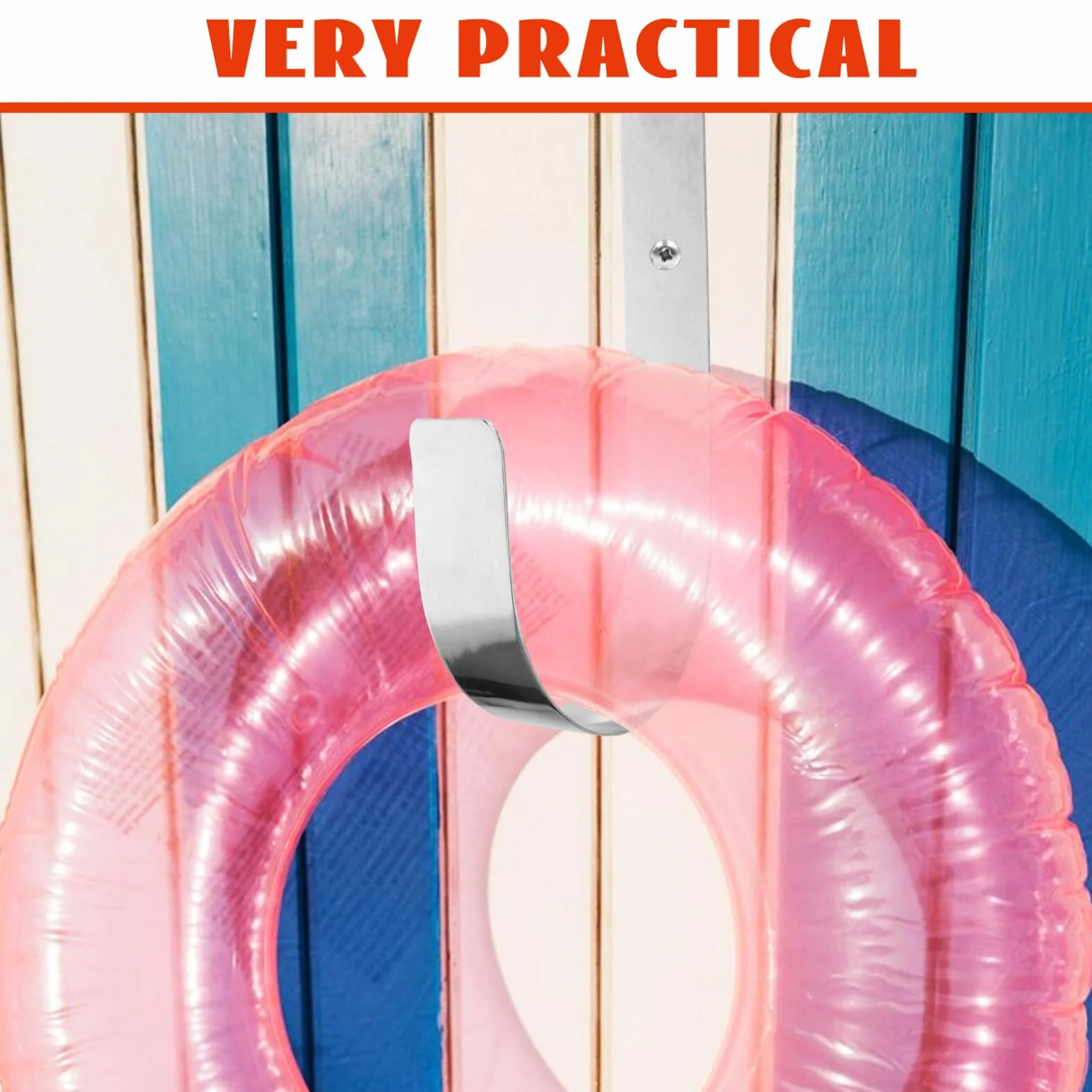 Zerodeko Soporte De De Anillo Salvavidas De Acero Inoxidable Colgador De Anzuelos para De Piscina para De Piscina