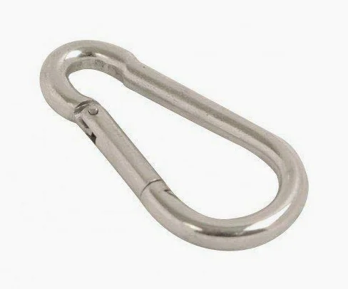 Gancho mosquetón, galvanizado, Surtido, Bzp Steel - 50 Hooks, M10 (3/8 Inch)