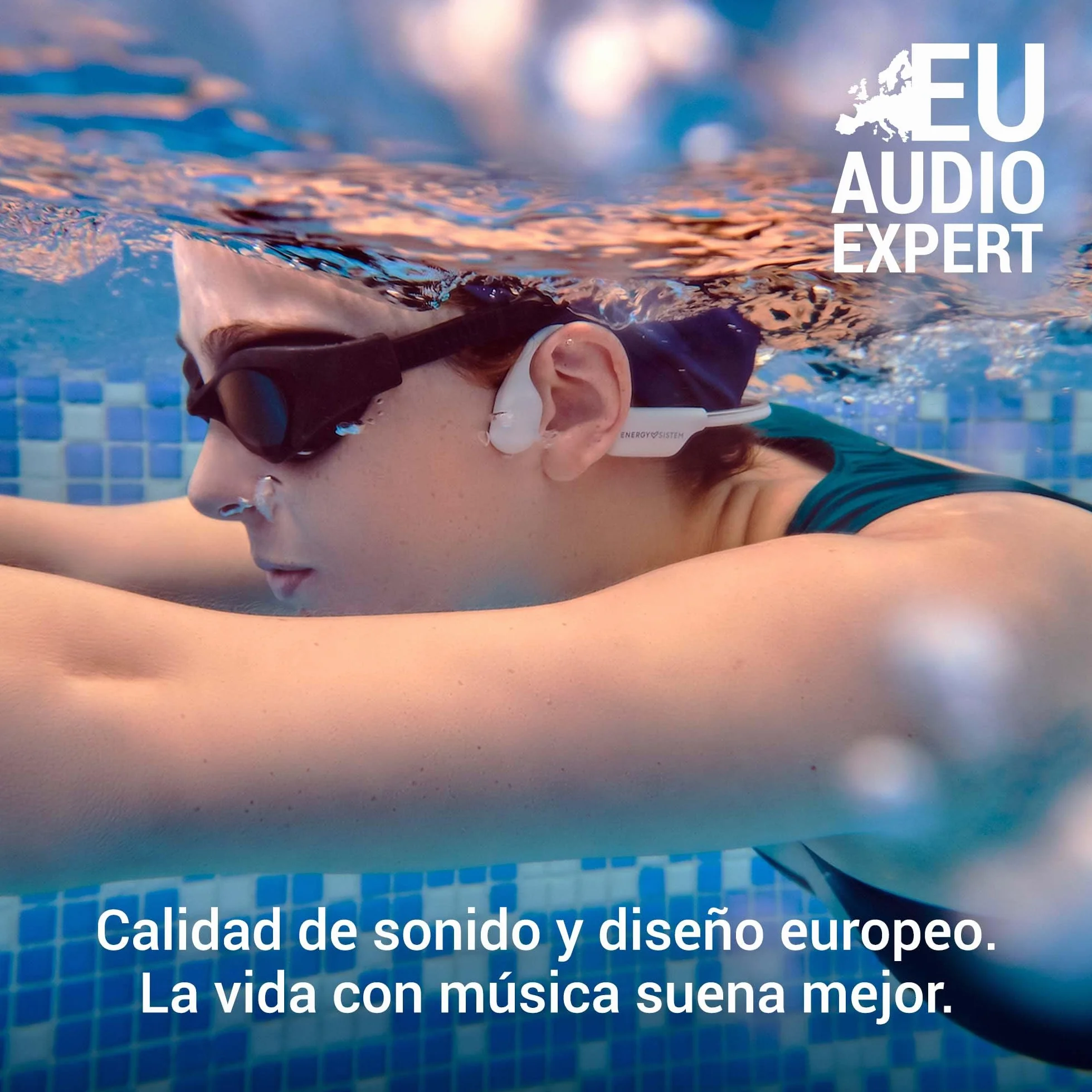 Energy Sistem AquaSport – Auriculares Bluetooth (Bluetooth 5.4, 11 Horas de batería, micrófono, Reproductor MP3, Sumergible)
