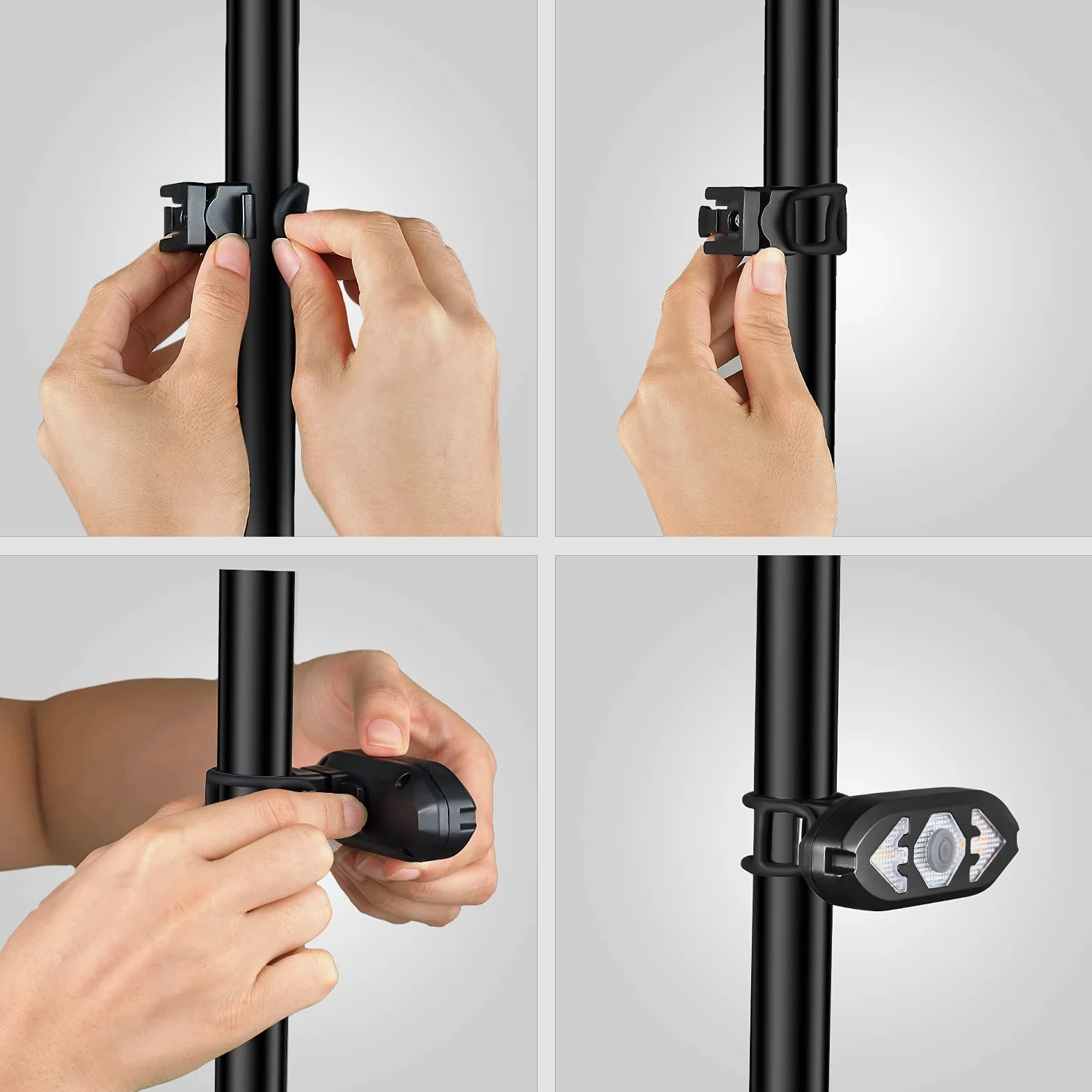 Luz trasera inalámbrica para bicicleta con intermitentes, mando USB, impermeable, ultrabrillante