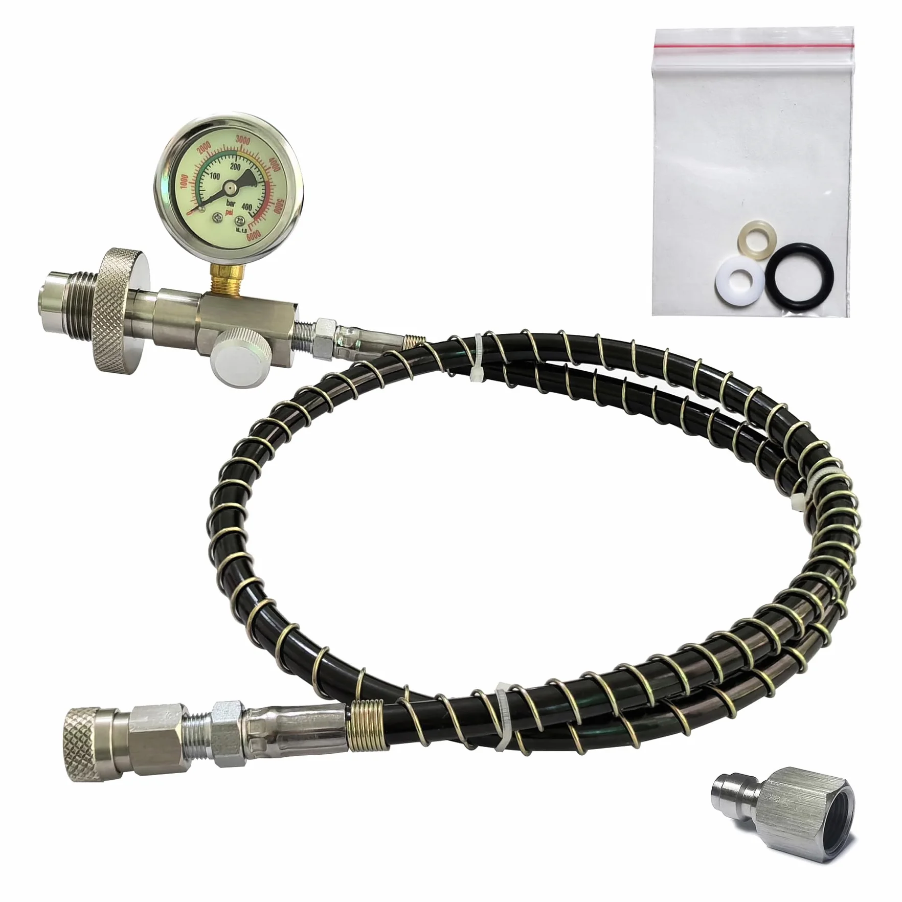 DRYHTEN Depósito de cilindro de aire comprimido G5/8 (5/8BSPP) DIN adaptador de válvula HPA