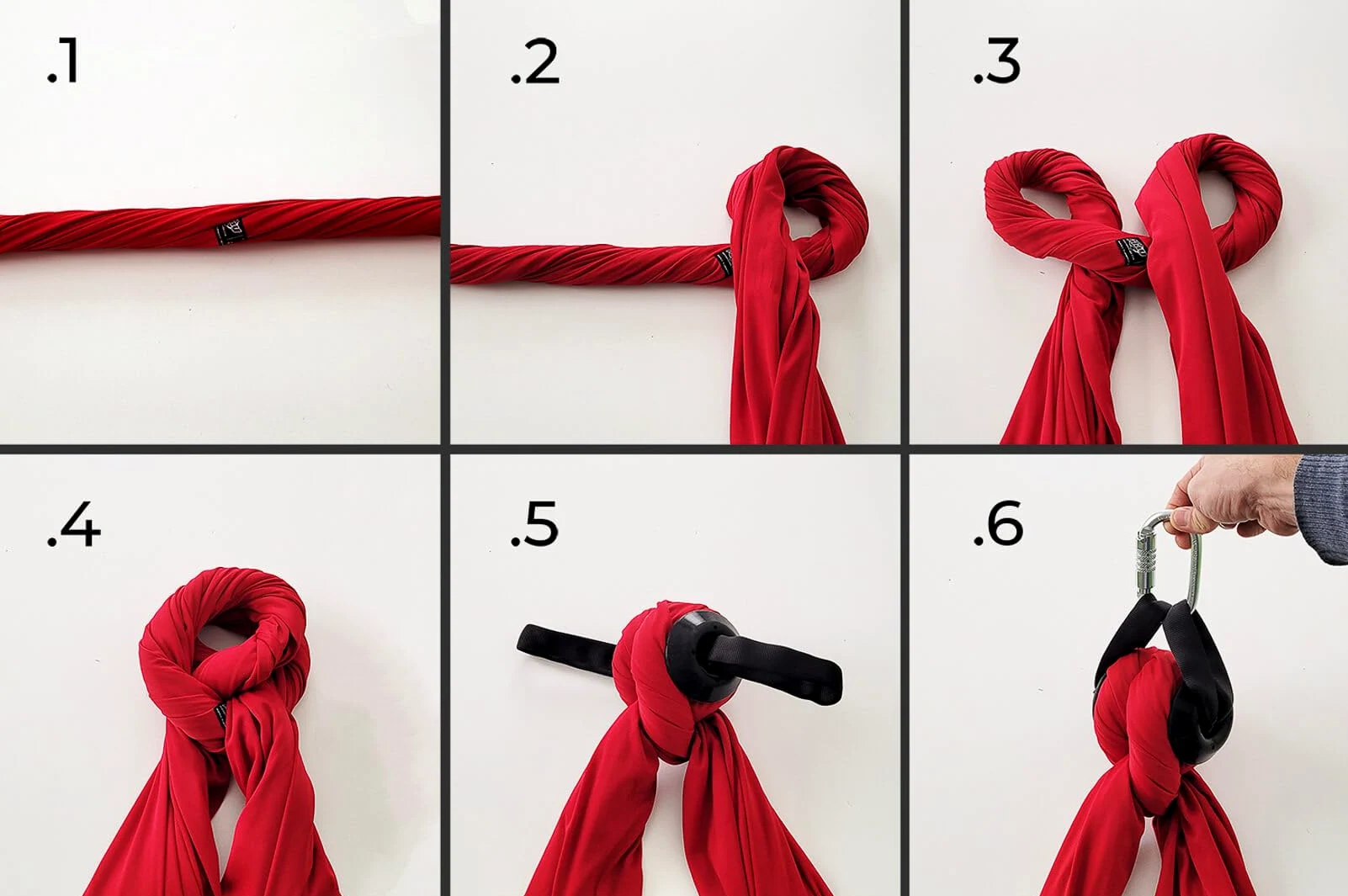 Play Juggling - Kit de Ataque a la viga + Tejido aéreo + Gancho + Mosquetón Automático para Acrobacias aéreas y disciplinas aéreas, 100% poliéster - Certificado