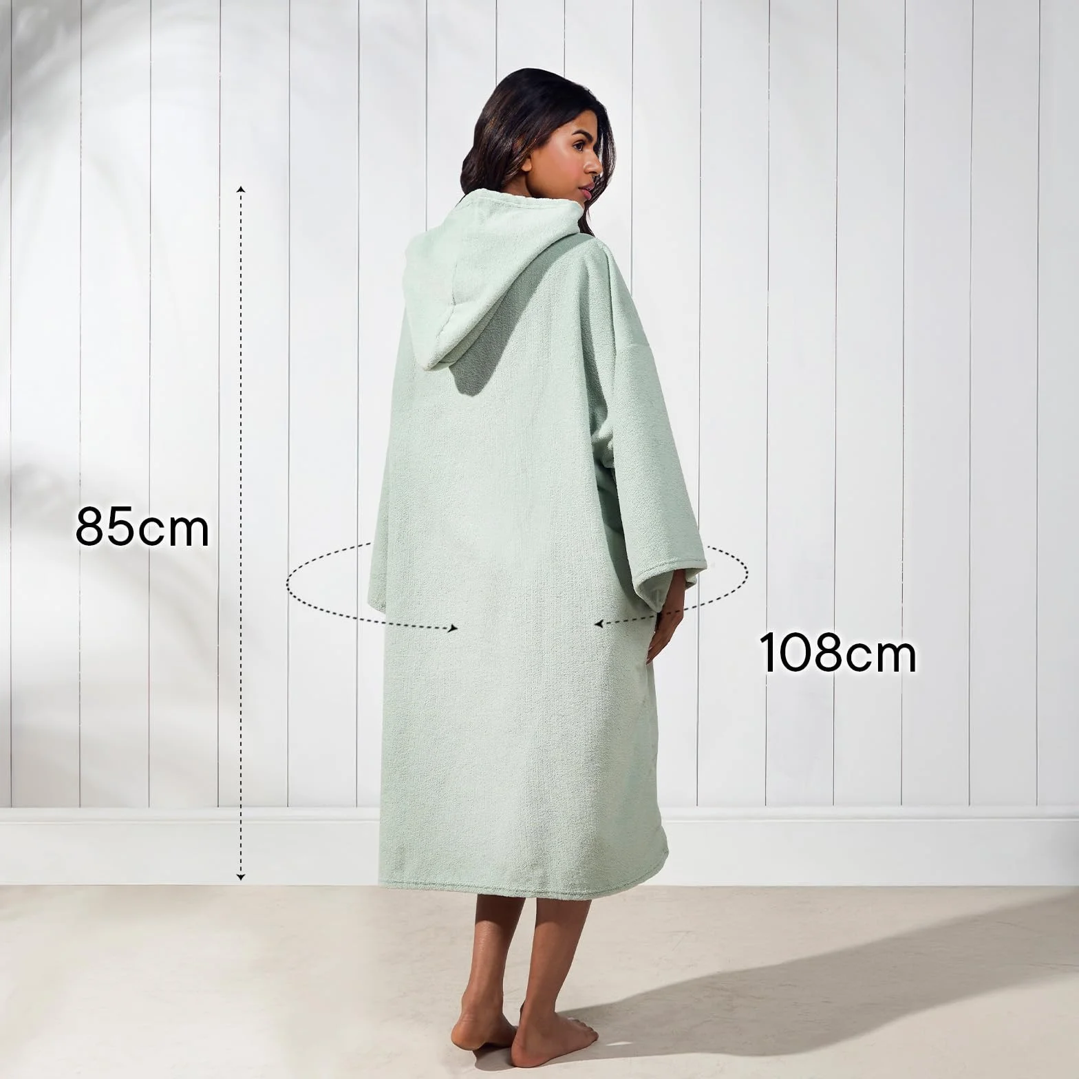Brentfords Poncho de Toalla para Adultos, con Capucha, Grande, para baño, Surf, Playa, Absorbente, de Microfibra Seca, para Hombres y niños, de Secado rápido