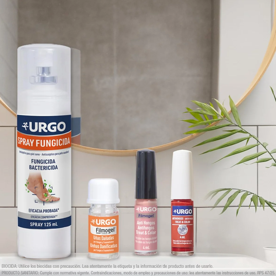 Urgo Spray fungicida antiséptico 125 ml Elimina hongos bacterias mal olor