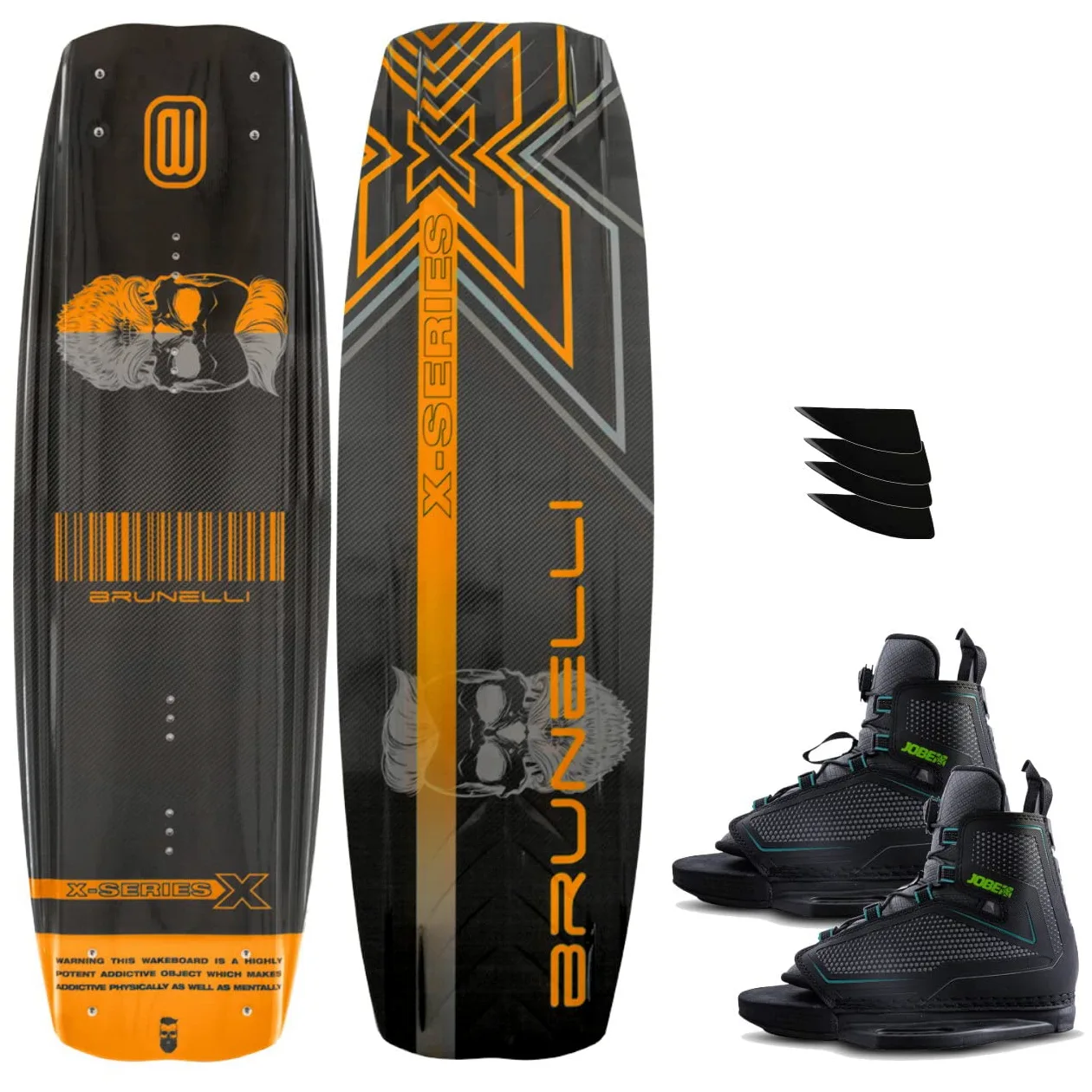 Brunelli Jobe Maze - Juego de wakeboard (carbono, 138 cm)