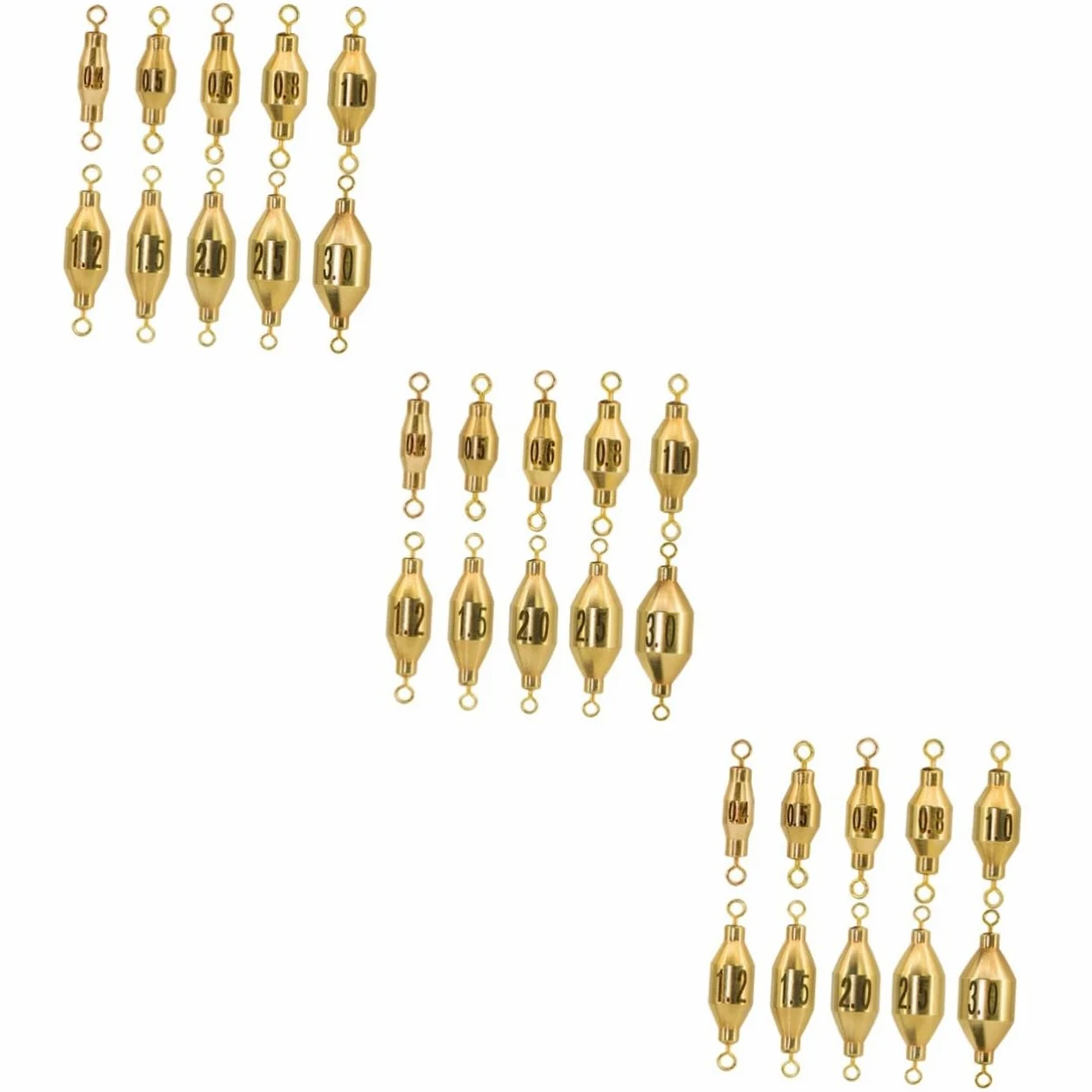 Toyvian Plomos De Cobre De Caída Profunda Cebos para Peces Equipo para Plomadas Hundimiento De Trucha Plomadas De Agua Dulce Cebos Pesas para Plomadas Eslabones Giratorios