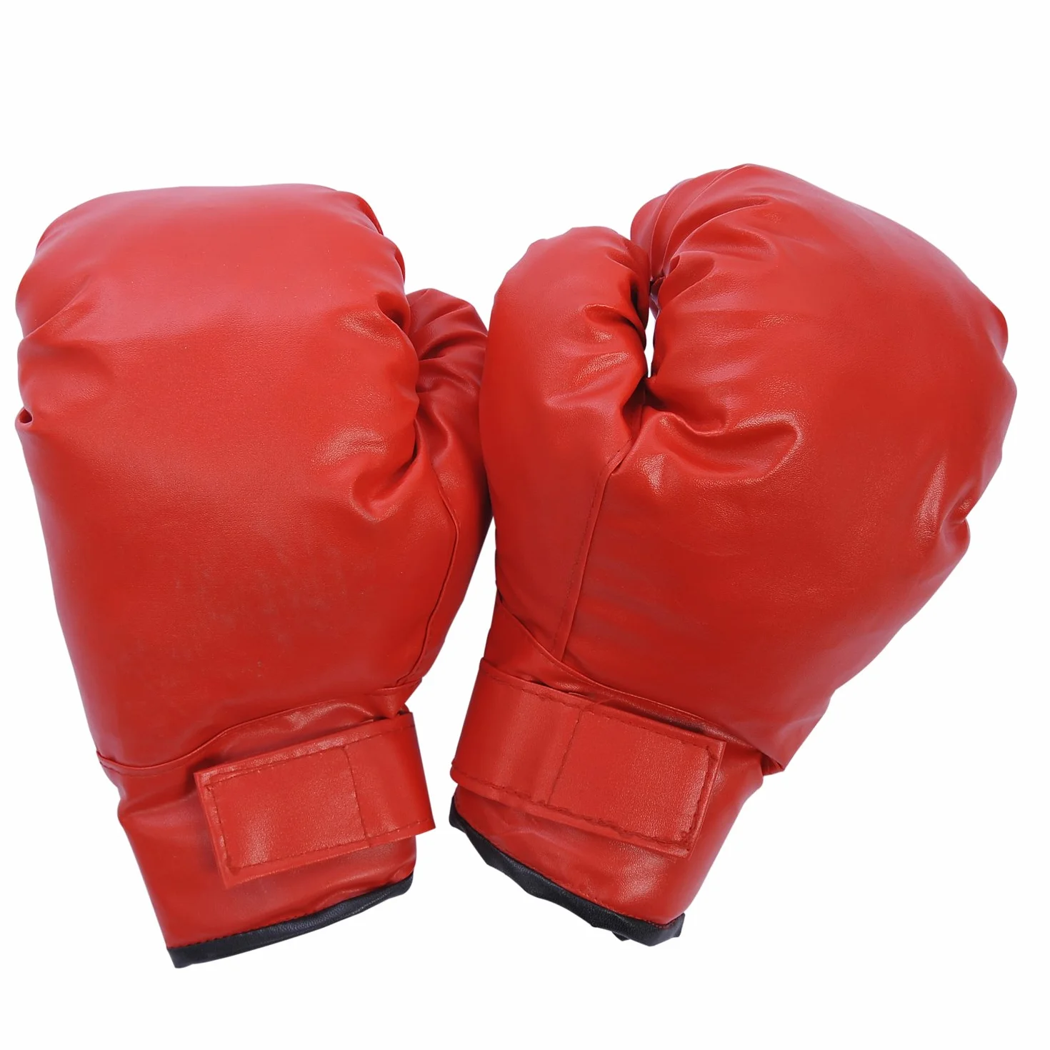 HOMCOM Saco de Boxeo de Pie Punching Ball Altura Ajustable 126-144 cm Base Rellenable Agua Arena Guantes Inflador Rojo Negro