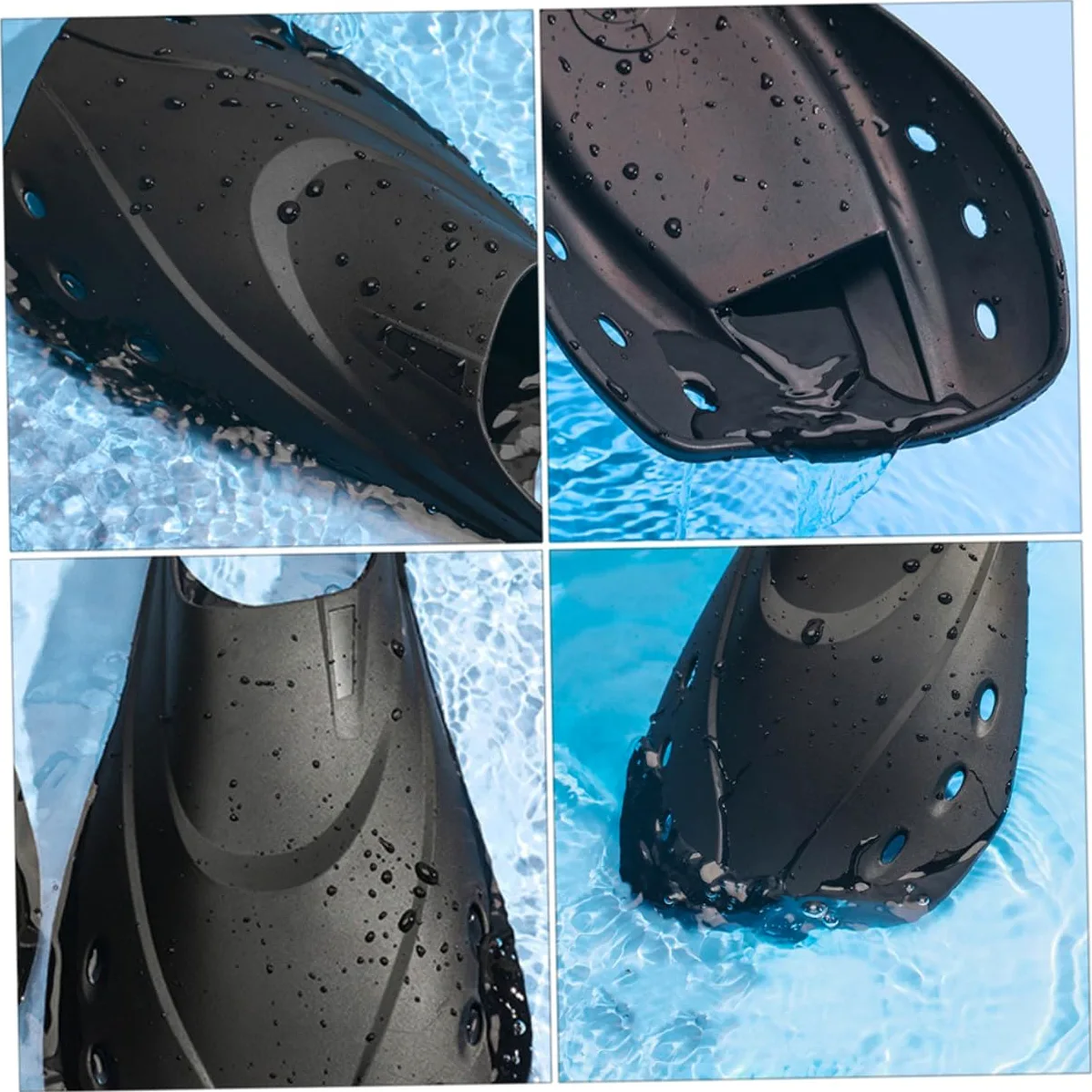 PRETYZOOM Aletas de Natación y Buceo Ajustables para Adultos, Material Ligero, Talla L, Cortas, para Entrenamiento y Snorkel, Diseño Ergonómico, Uso en Piscina y Mar