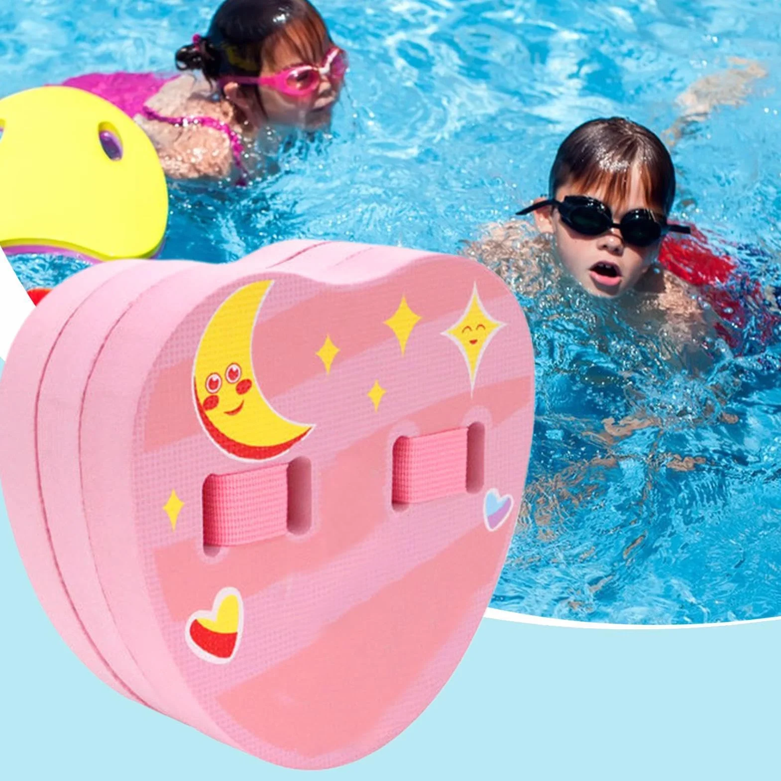 Flotador Espalda Infantil Cinturón Natación,Ergonómico EVA Dibujos Animados 3 Capas Ajustable,Cinturón Entrenamiento Piscina Flotador Espalda | para Piscinas Lagos Playas Y Acuáticas