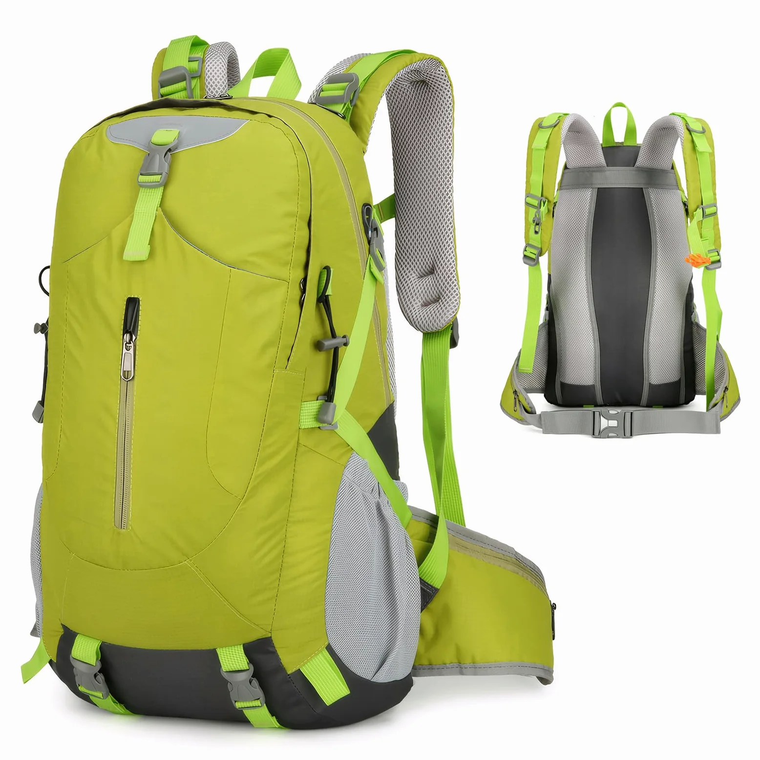 Long Keeper 40 Litros Mochila Senderismo Hombre Mujer Impermeable Mochila Viaje Trekking Montaña con Funda Lluvia Multibolsillos Multiusos para Al Aire Libre