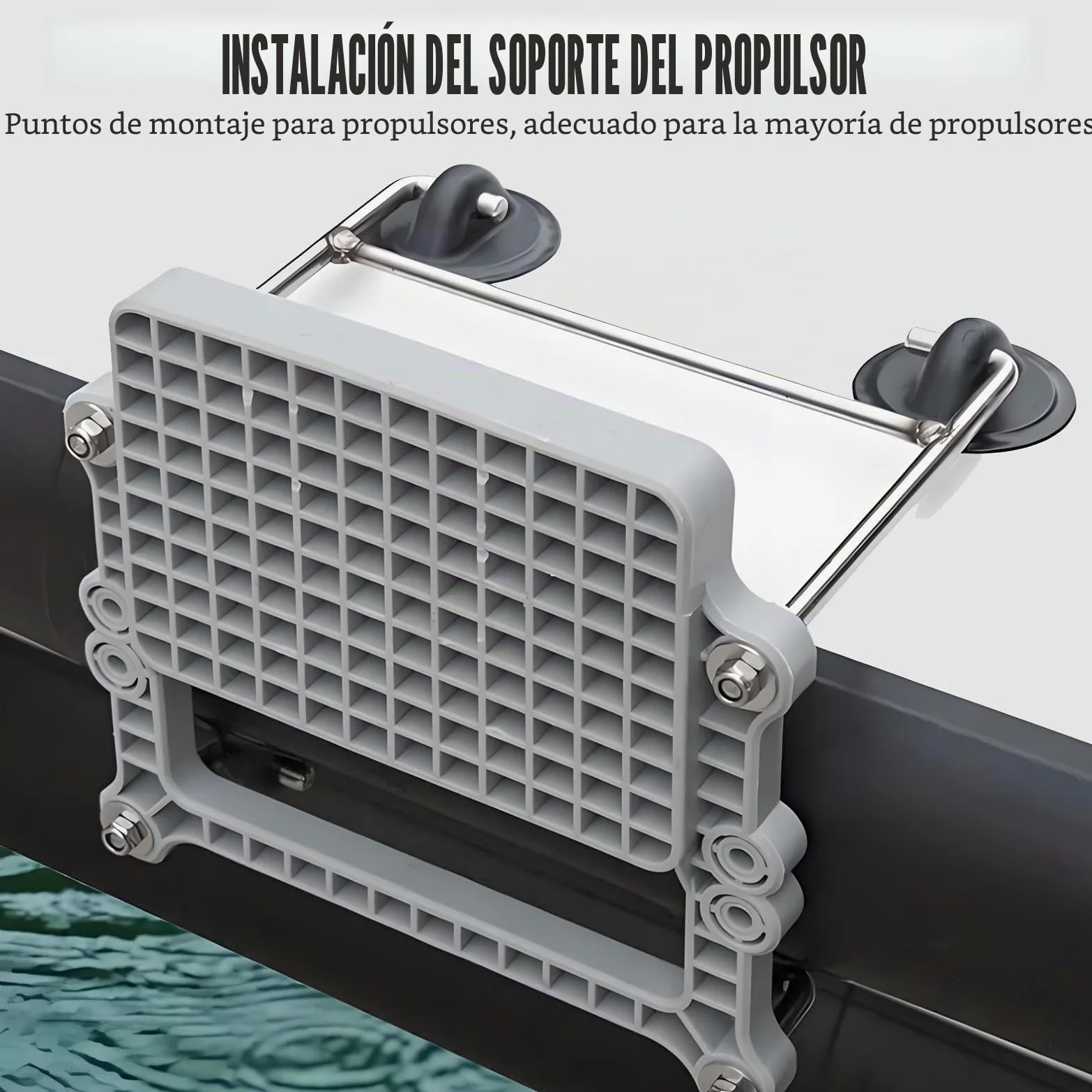 Pontón flotante inflable de alta capacidad 200 kg espesor 30 cm con hélices para pesca y actividades acuáticas al aire libre