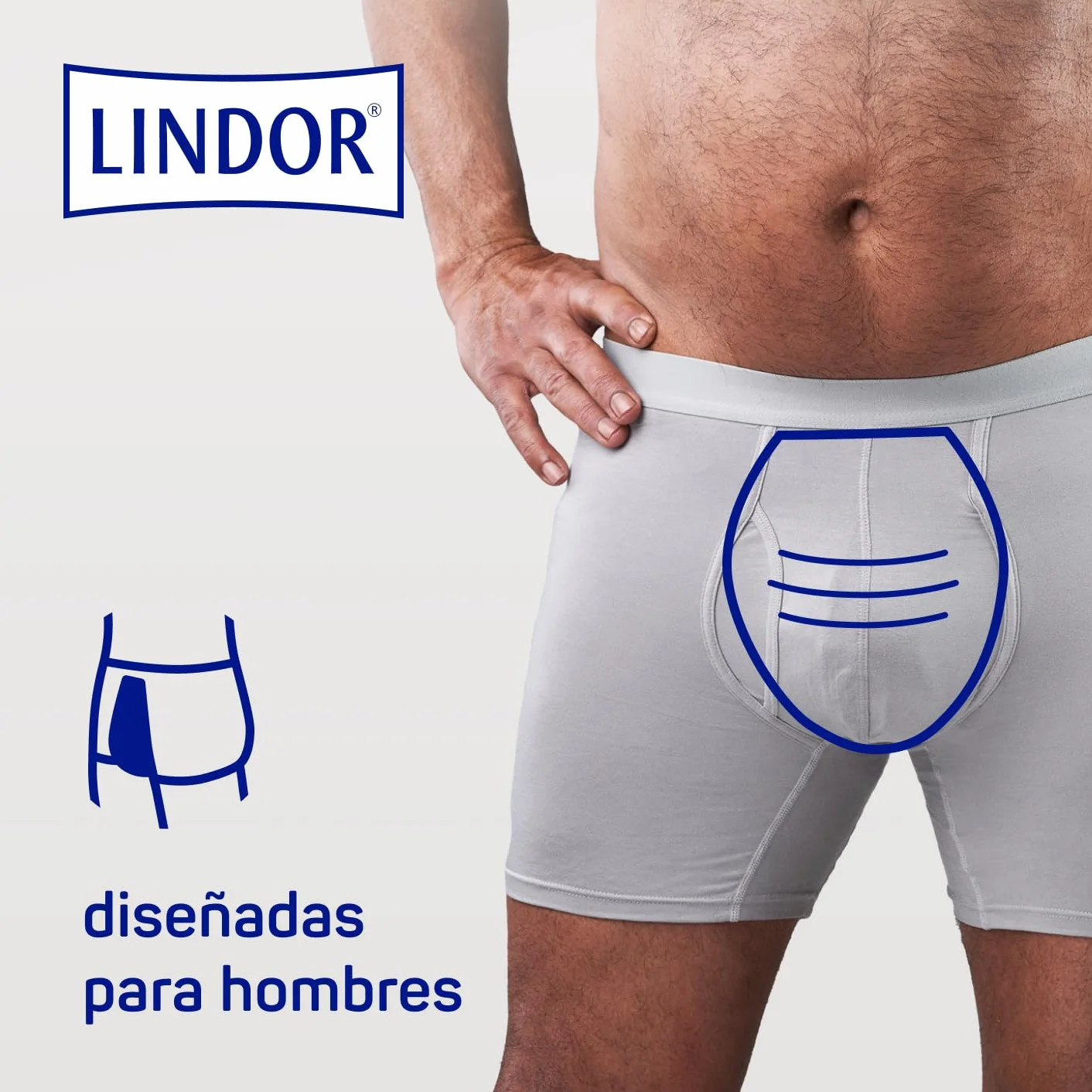 Lindor Protectores para Hombres con Pérdidas de Orina, Super, Compresas Absorbentes Incontinencia, 14 uds