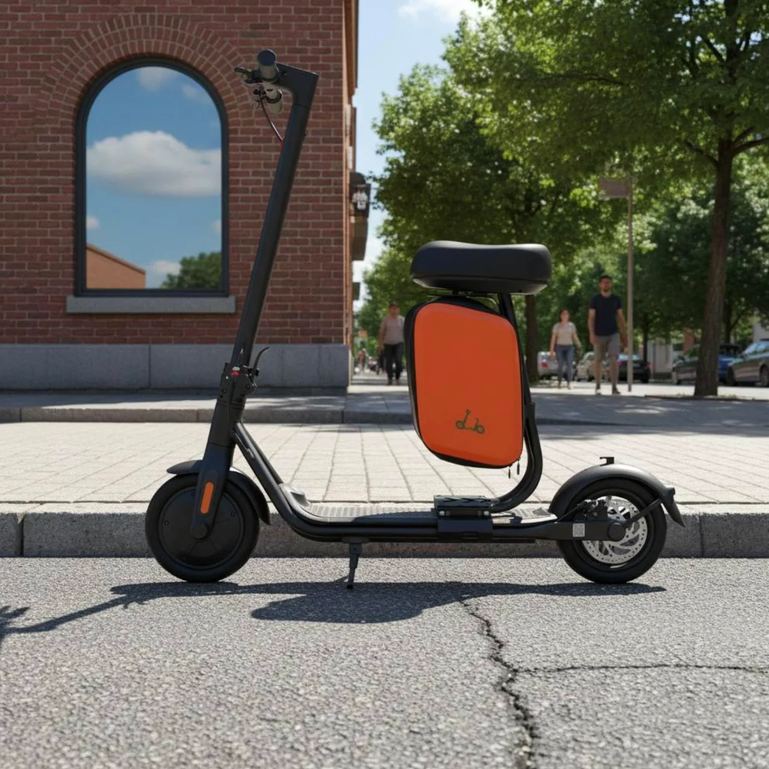 Scooter Seat Attachment Asiento para Patinete Eléctrico con Bolsa de Almacenamiento Sillín Accesorio de Movilidad Cojín de PU Acolchado Adecuado para Adultos en Trayectos Largos Trabajo Ocio