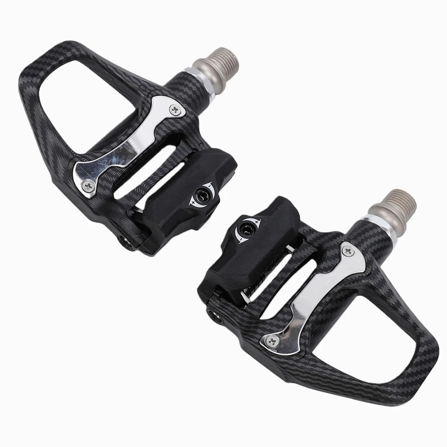 Aramox Pedales de Bicicleta de Carretera Pedales Automáticos con Cuerpo de Nailon con Eje de Acero CR MO Tacos de 6 Grados de Rosca de 9 16 Pulgadas para Viajeros de Ciclismo de Carretera y