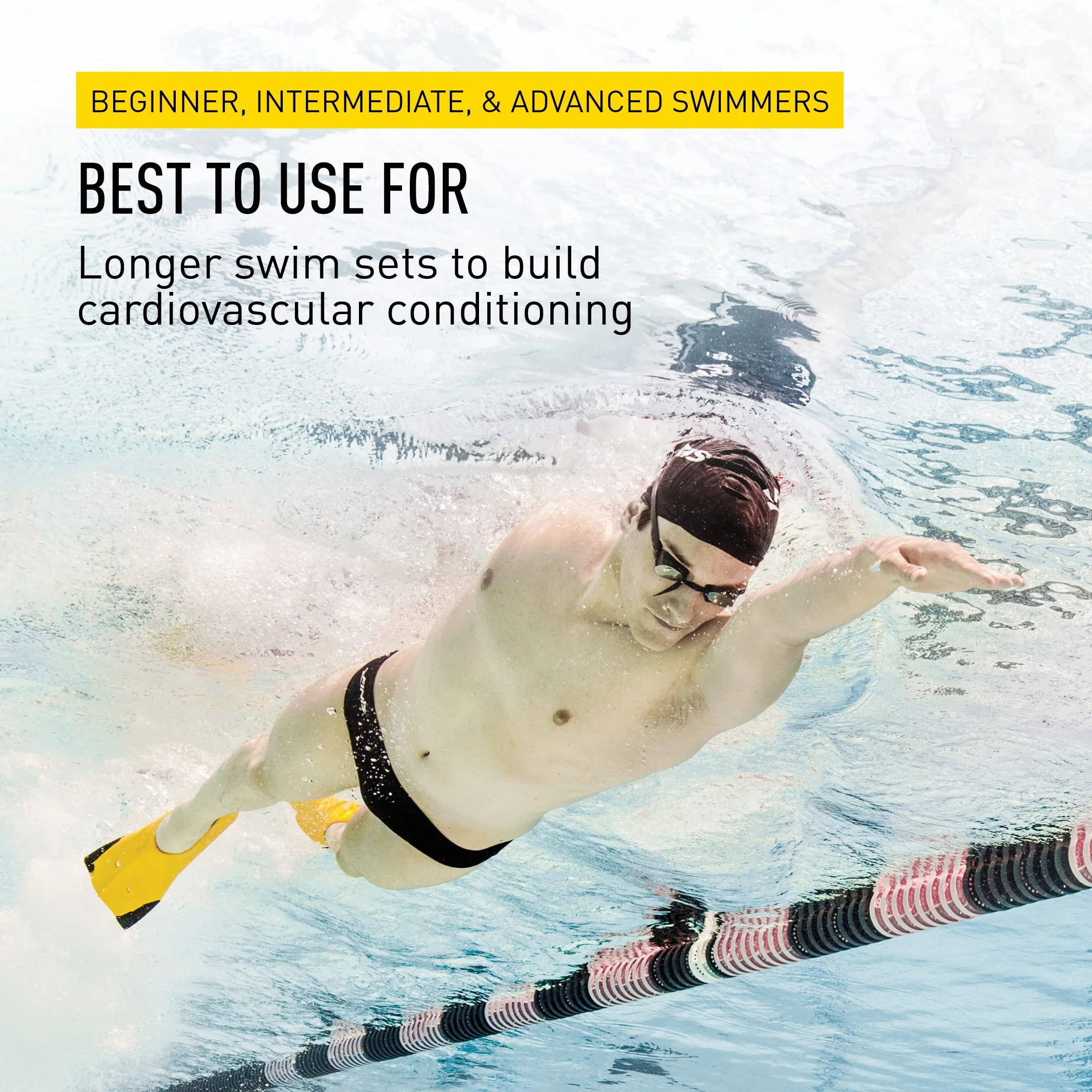 FINIS Aletas de Natación Z2 Gold Zoomers - Aletas de Entrenamiento de Hoja Corta para Fuerza y Velocidad - Ajuste de Goma Natural - Talla