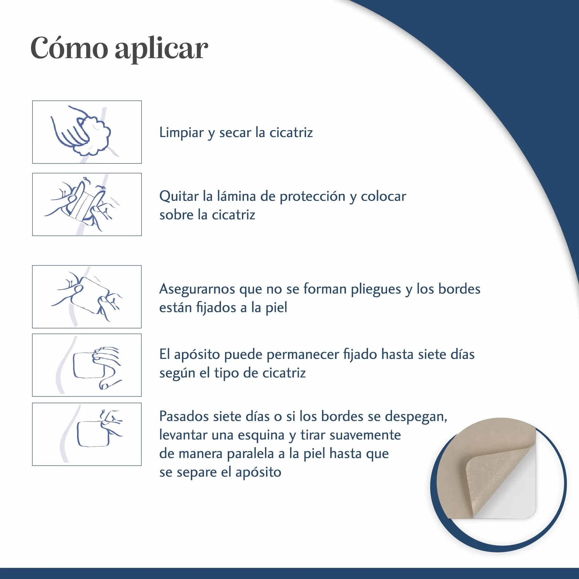 Trofolastin Reductor de Cicatrices Apósitos Adhesivos 5x7,5cm 5 Unidades