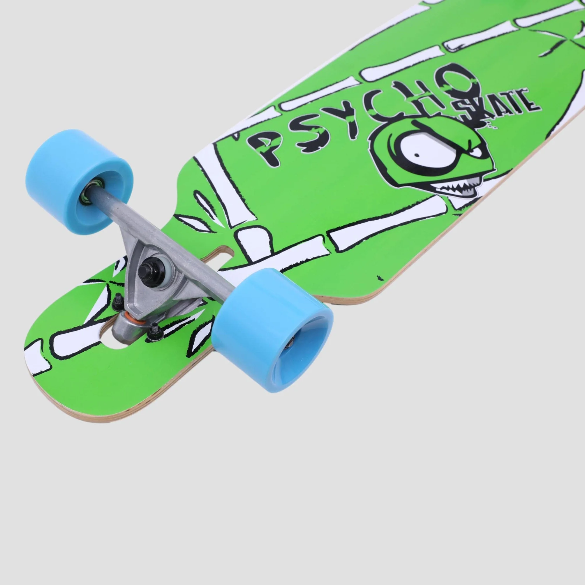 Longboard Completo 36 Pulgadas Freestyle Freeride Carving Cruising Ciudad Ligero Principiantes Green Psych