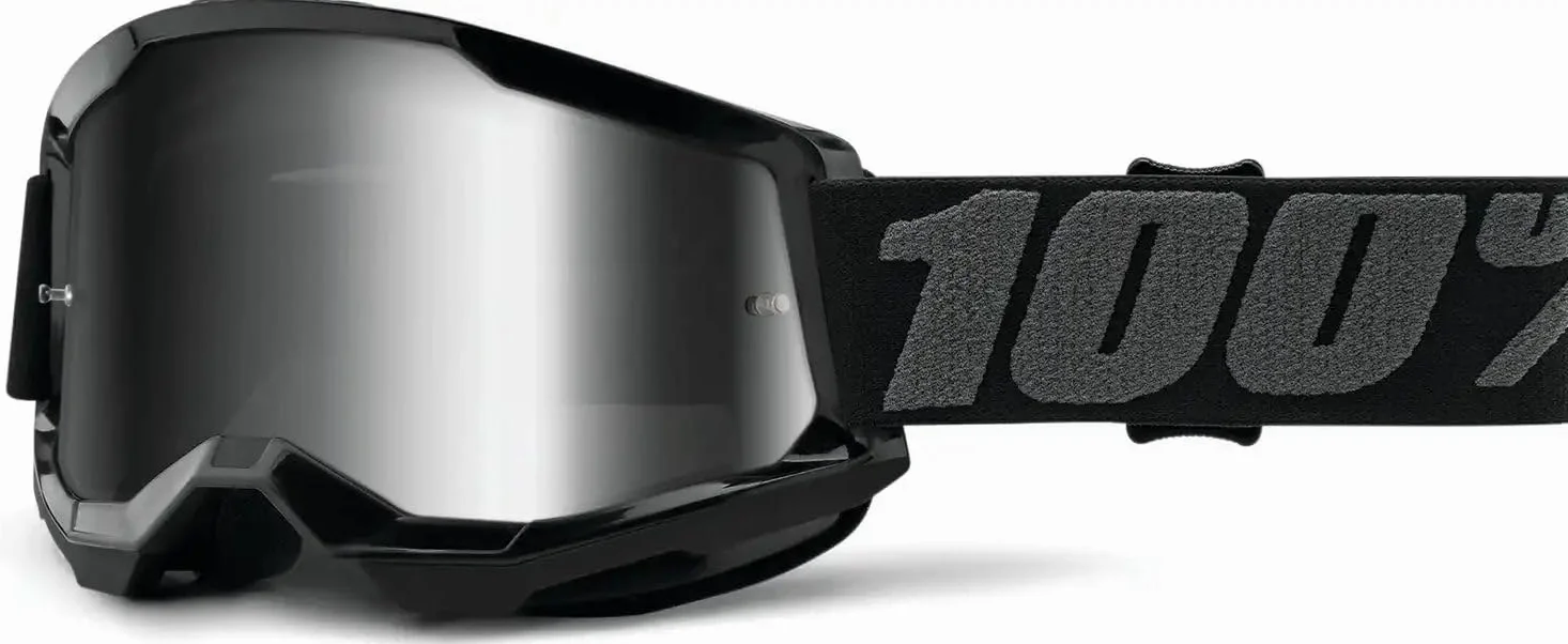 100% Gafas de Ciclismo Strata 2, Negro, Lente Oscura