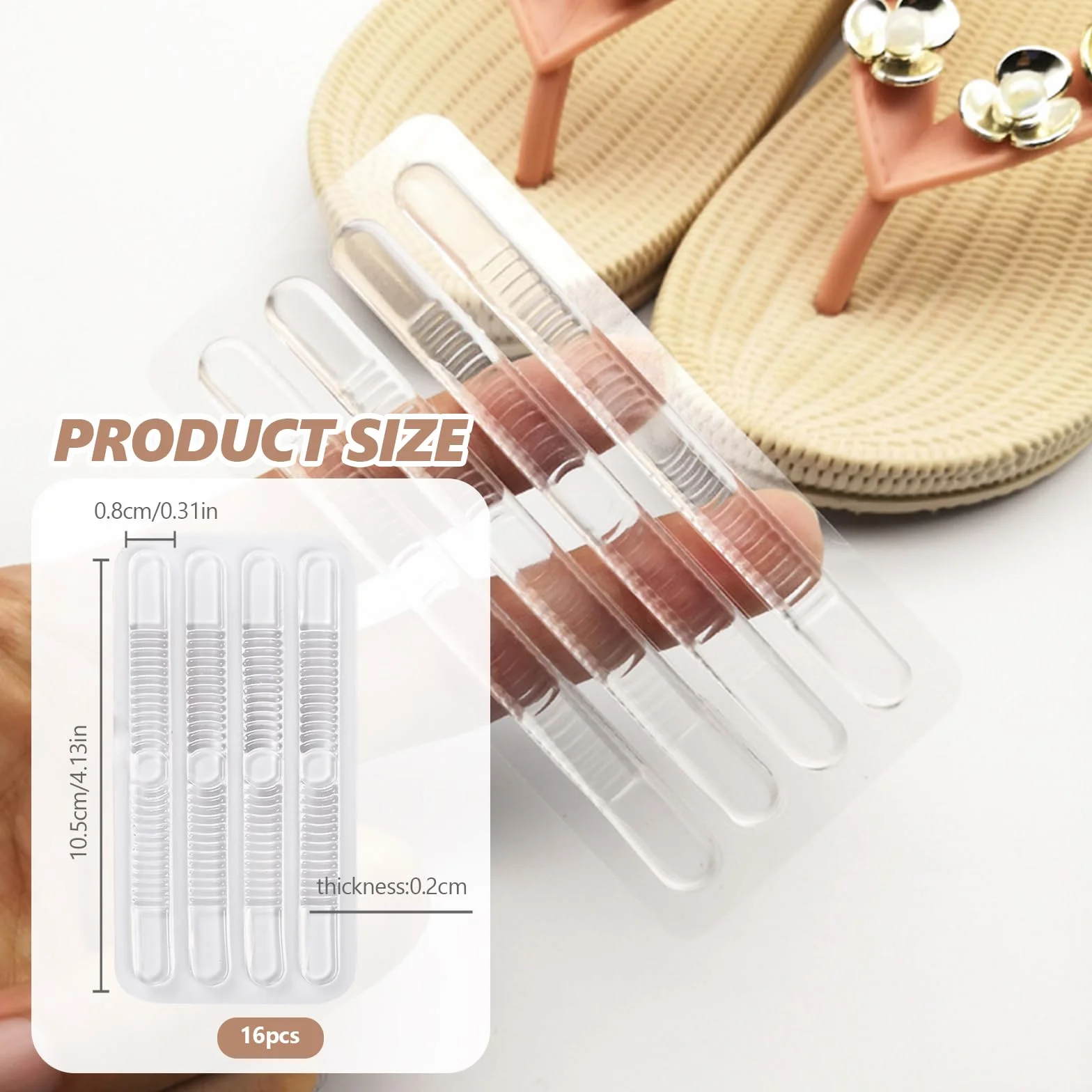 Correas de Silicona para Zapatos de Tacón Alto, Tiras Protectoras de Gel Antirozaduras, 16 Piezas