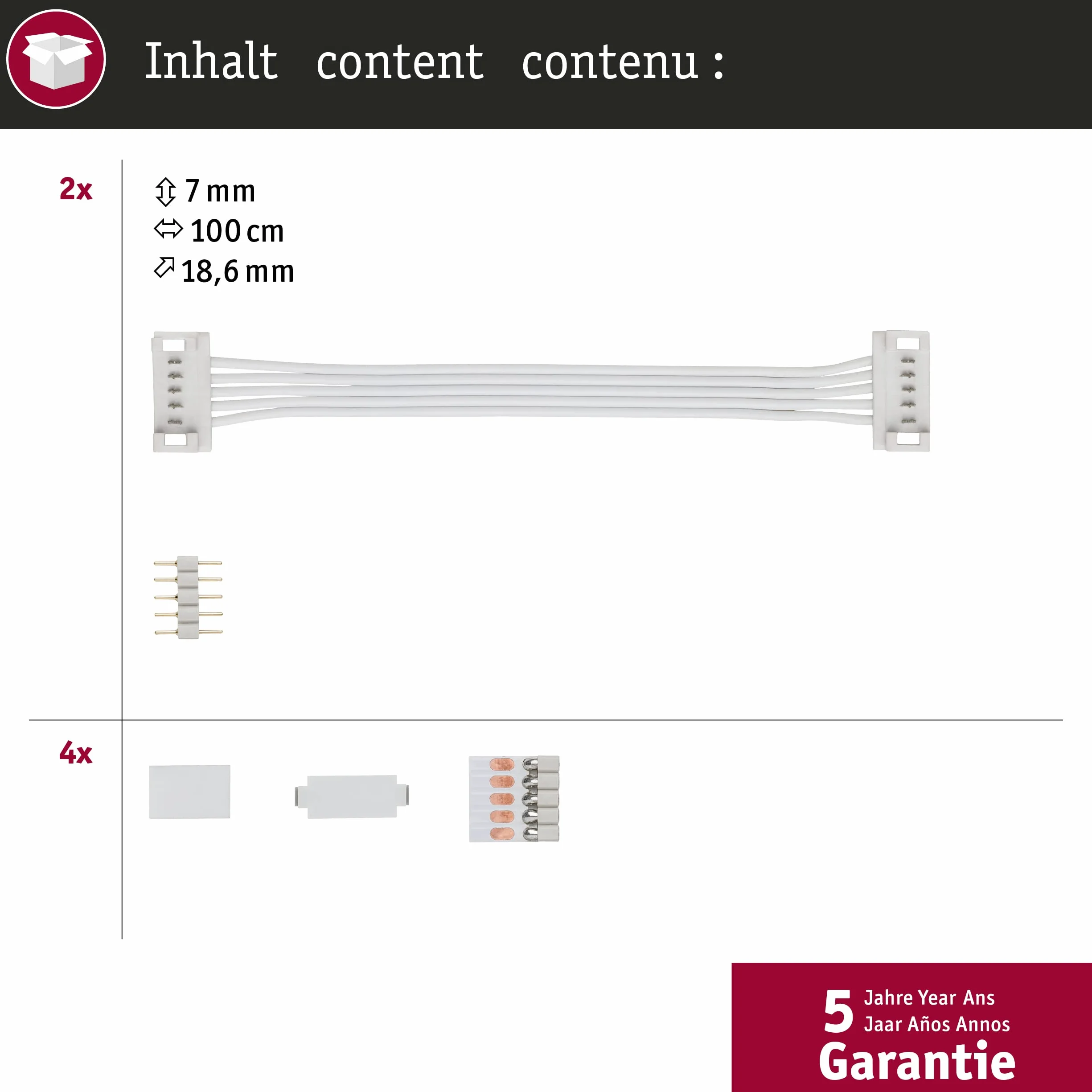 Paulmann Accesorio de Iluminación Conector Blanco IP20 144W