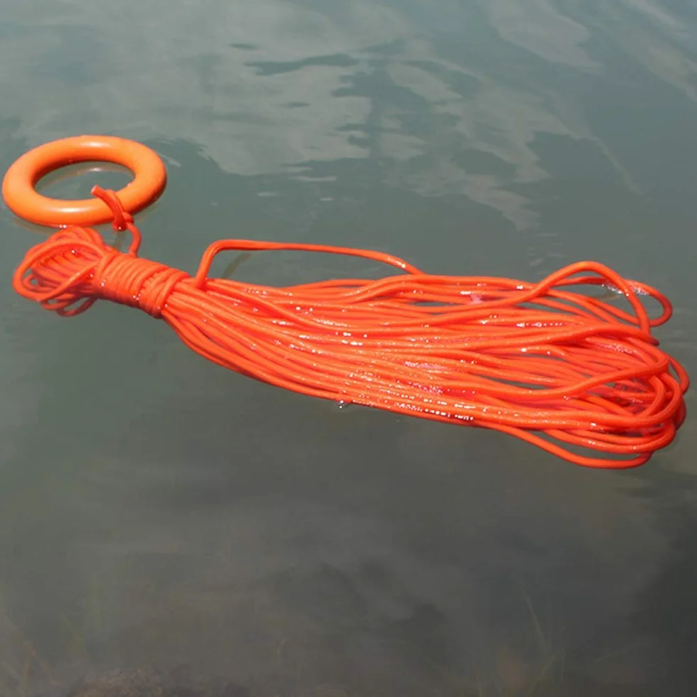 Regun Cuerda de Salvamento Flotante de Agua, Línea Vida al Aire Libre de 30 M, con Bucle Flotante, para Rescate de Supervivencia de Ayuda de Emergencia Al Aire Libre
