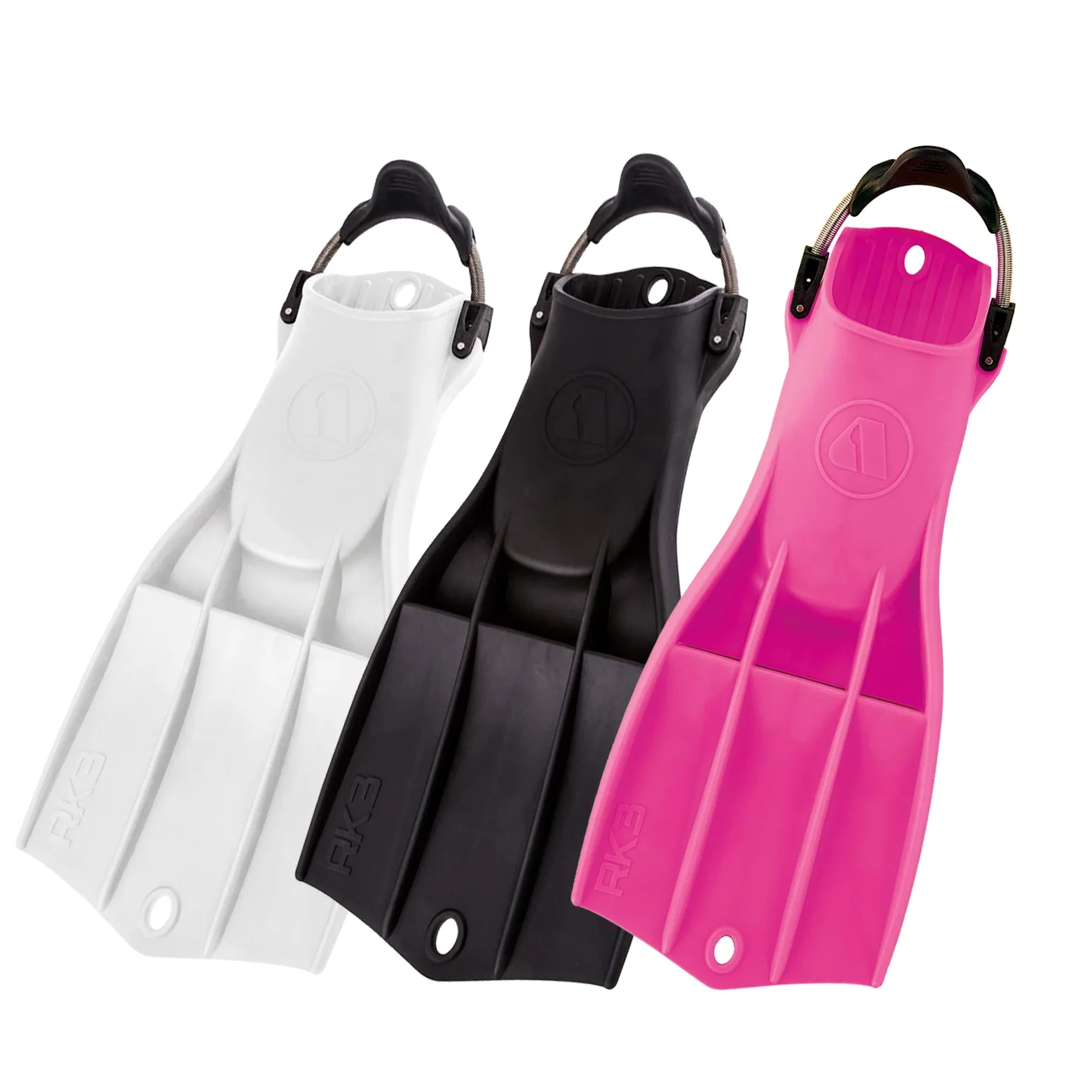 Apeks - Aleta Militar RK3 de Goma con Correas de Resorte Ajustables de Acero Inoxidable