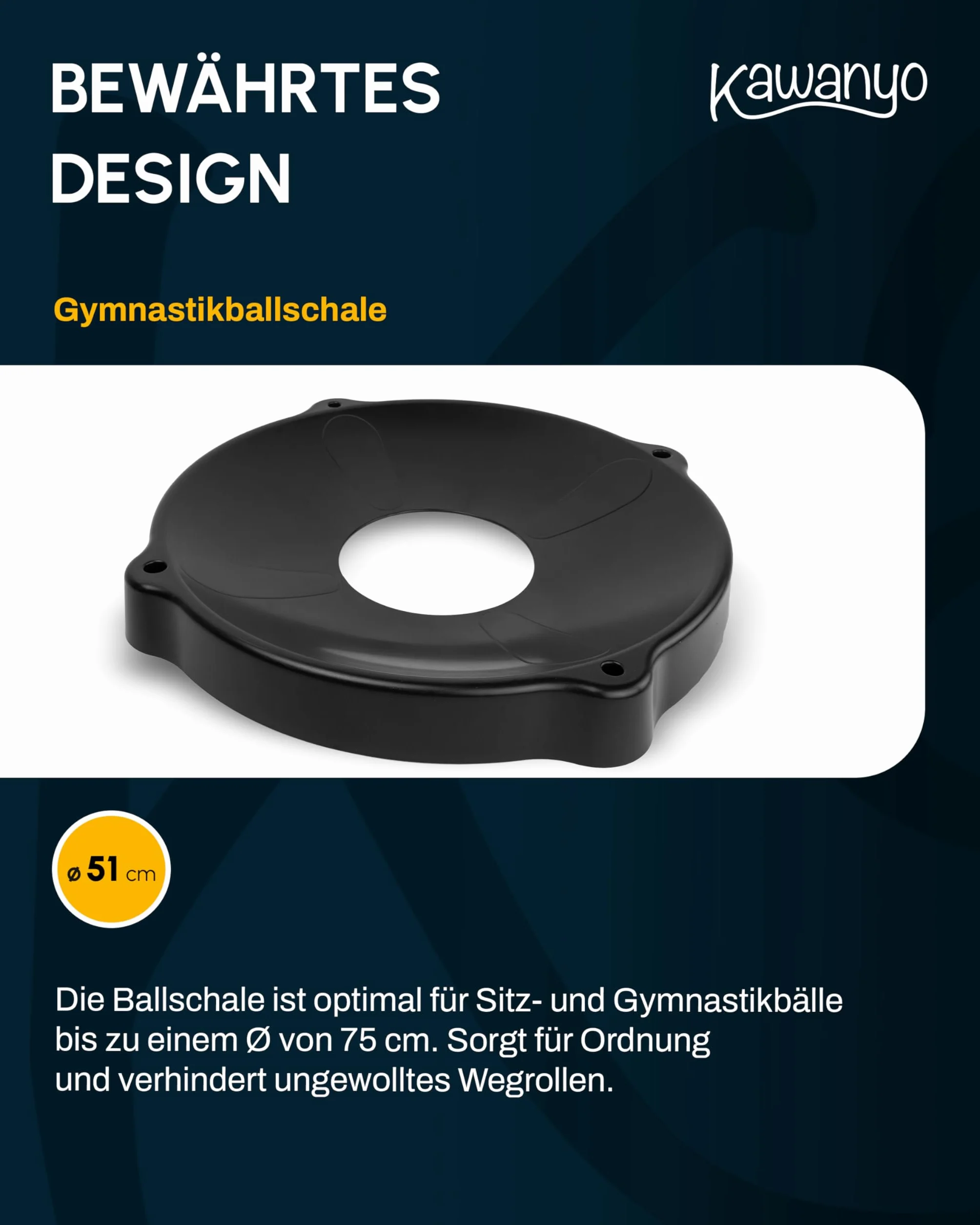 Ballschale para Balón de Gimnasia: Soporte Antirrodadura, Asiento Dinámico y Estabilidad en Oficina, Terapia y Fitness