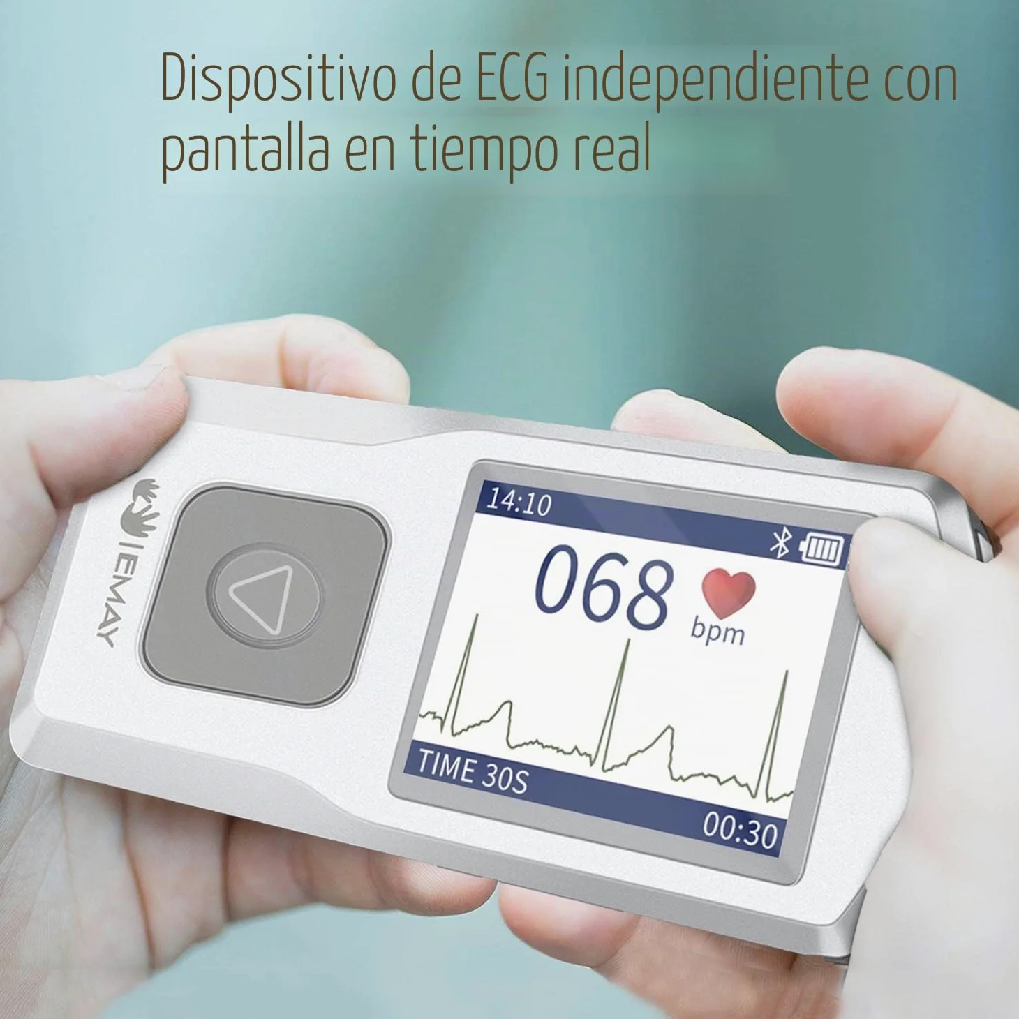 EMAY Monitor Inalámbrico de Salud Cardíaca (para iPhone y Android, Mac y Windows), Monitor Portátil de Frecuencia Cardíaca y Ritmo
