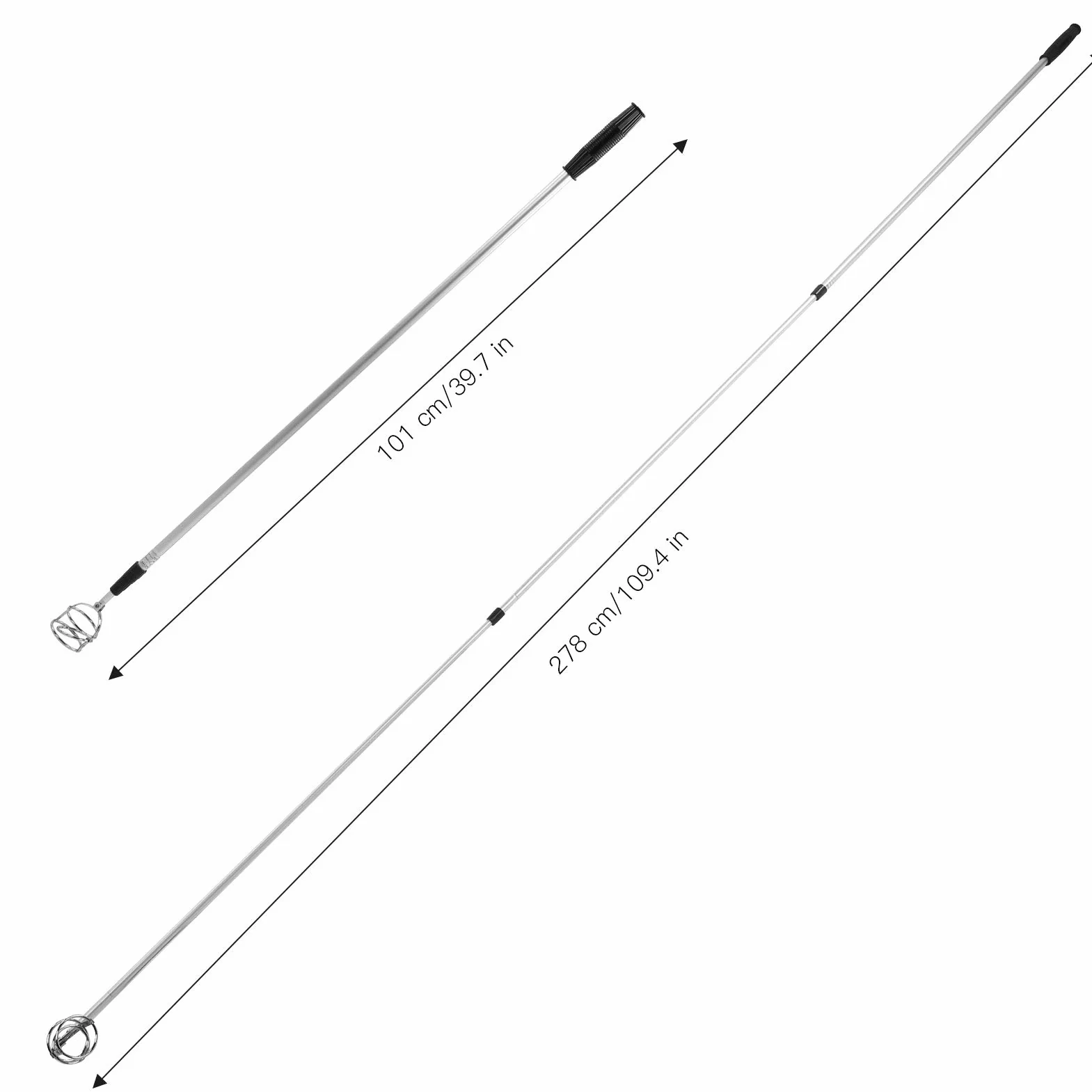 Recogedor de Pelotas de Golf Telescópico de Aluminio de 3 Secciones